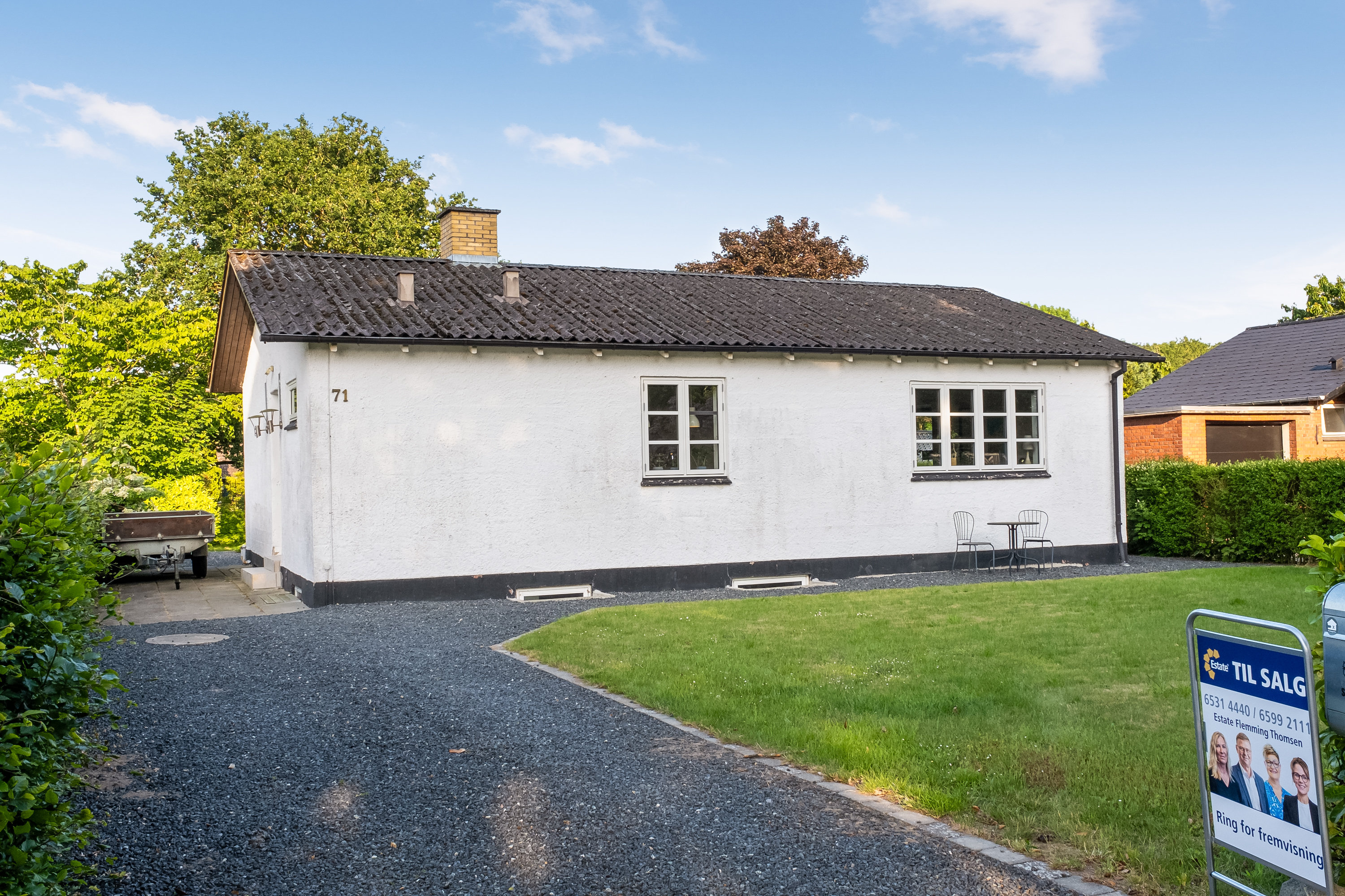 Villa: Facade på Strandgade 71, 5683 Haarby