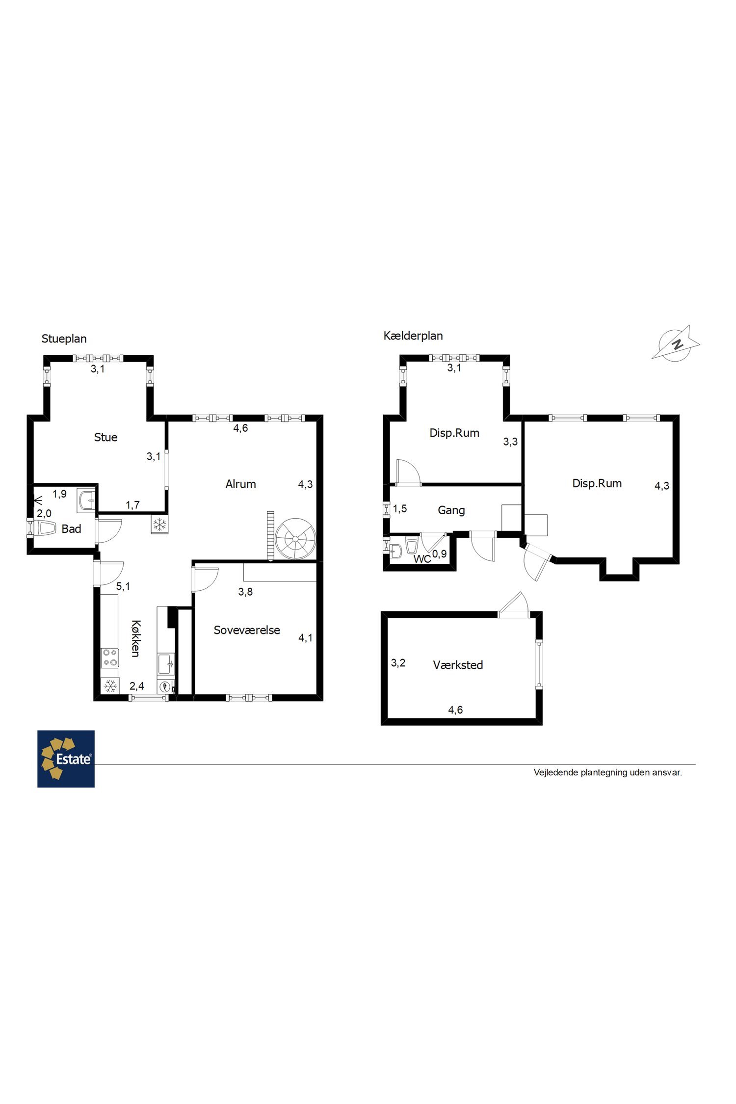 Plantegninger billede af Finsensgade 40, st.., 6700 Esbjerg