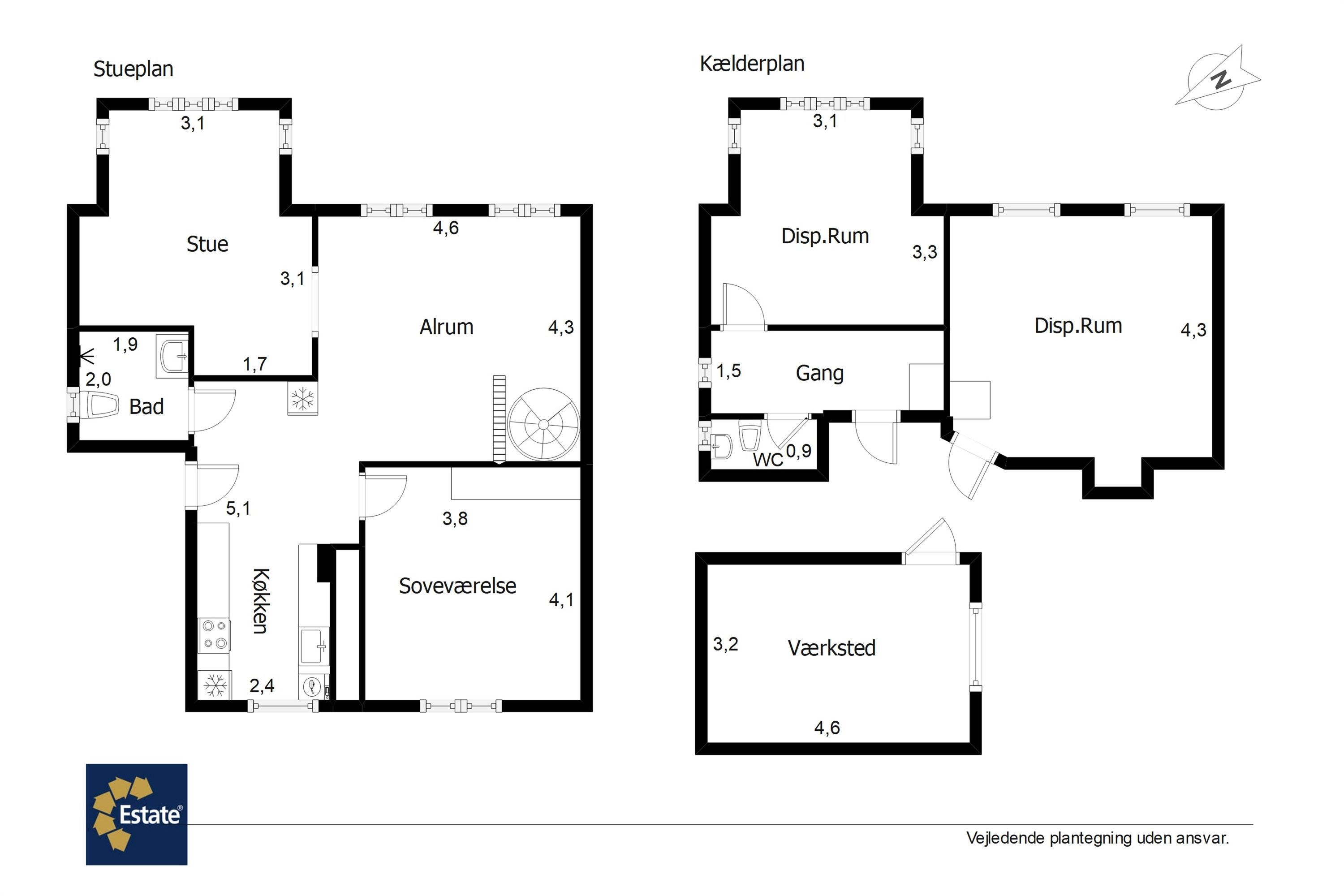 Plantegninger billede af Finsensgade 40, st.., 6700 Esbjerg