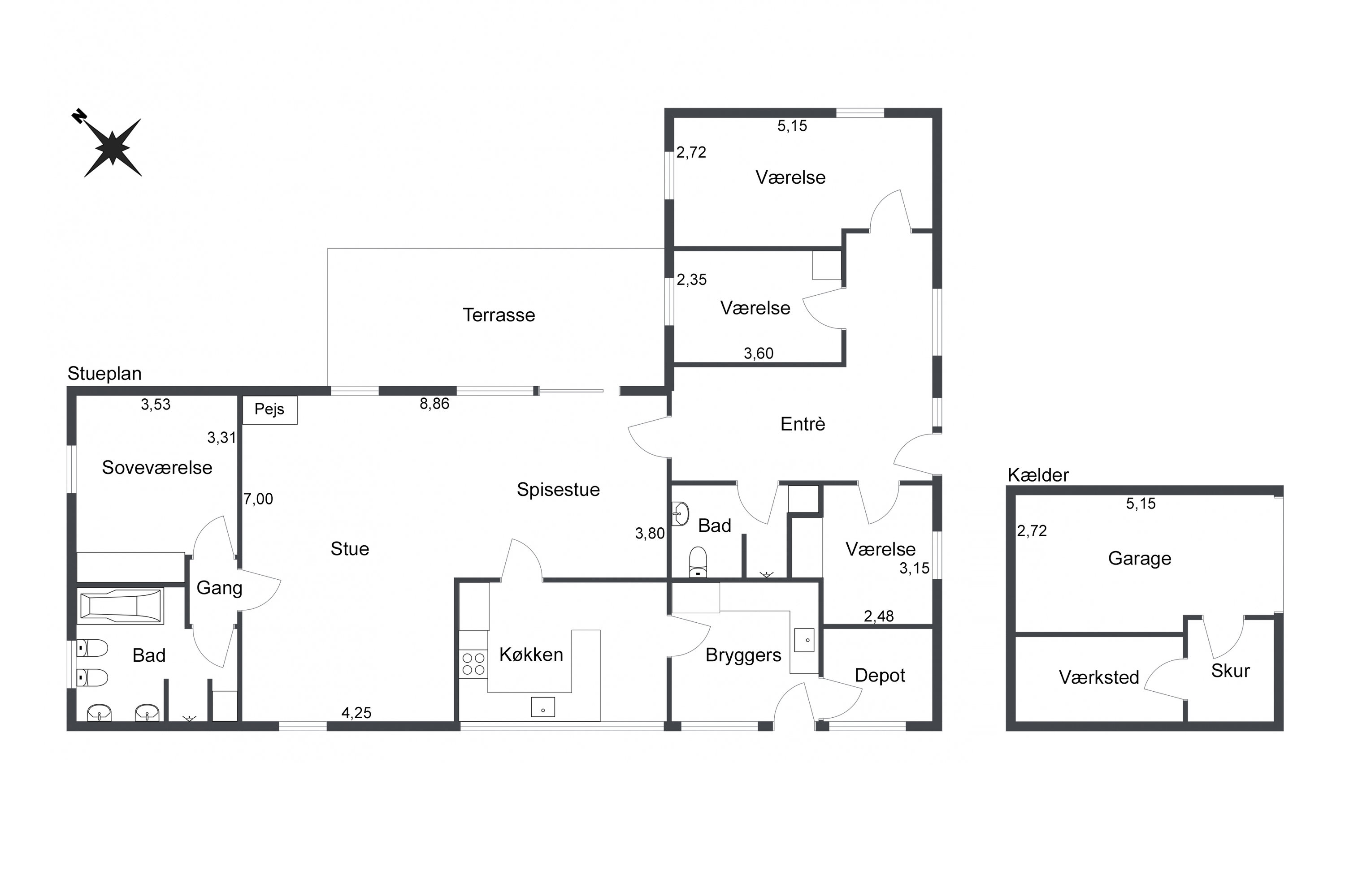 Plantegninger billede af Syrenvej 16, 9830 Tårs