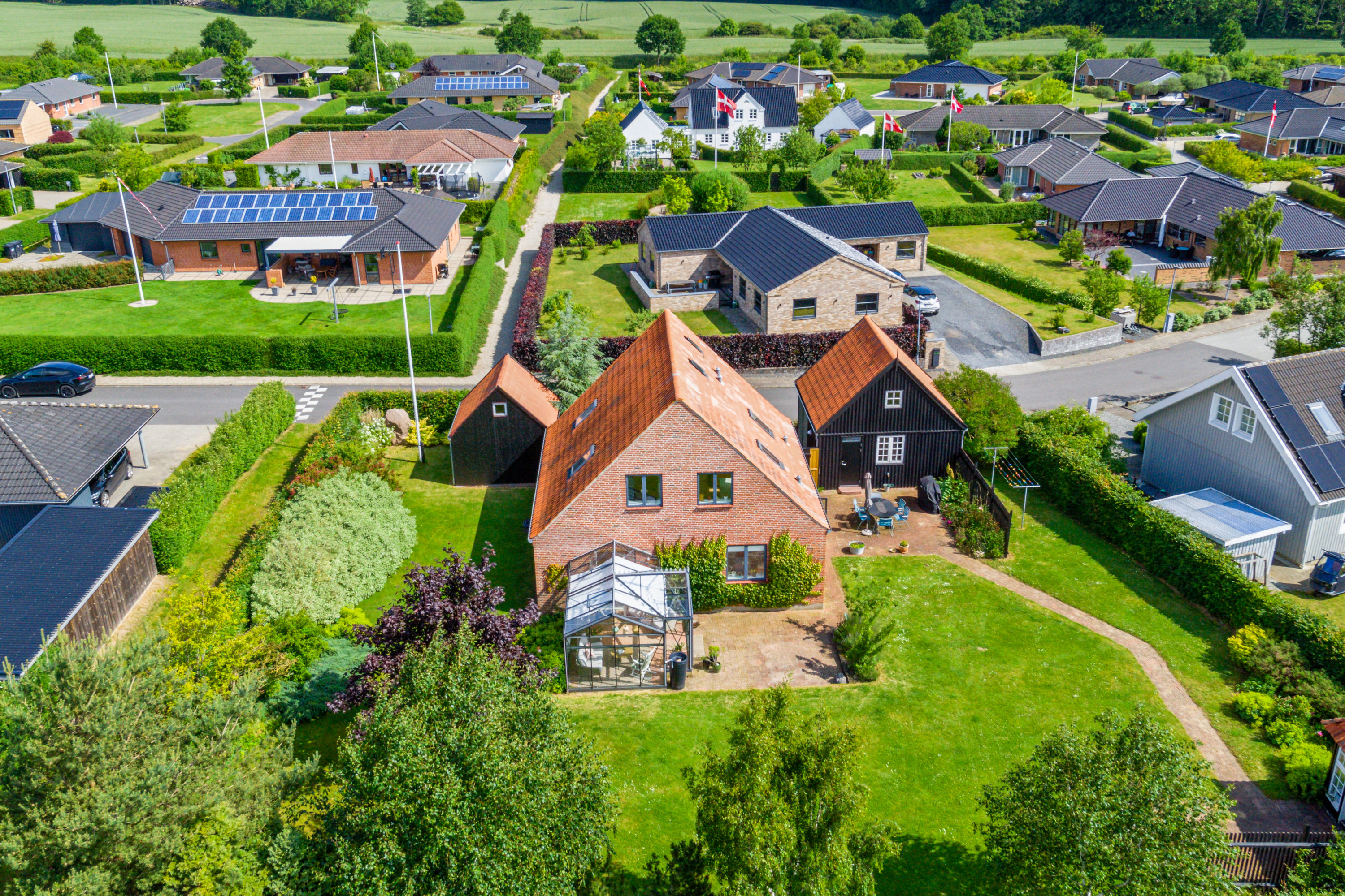 Fremhævet luftfoto billede i fuldskærmstilstand. Billede af Dyrehegnet 15, 6300 Gråsten