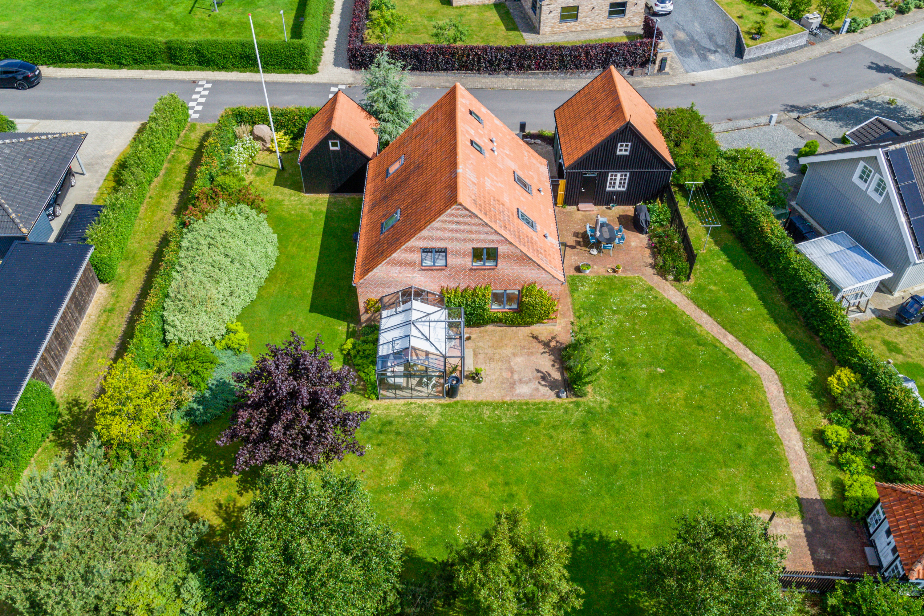 Fremhævet luftfoto billede i fuldskærmstilstand. Billede af Dyrehegnet 15, 6300 Gråsten