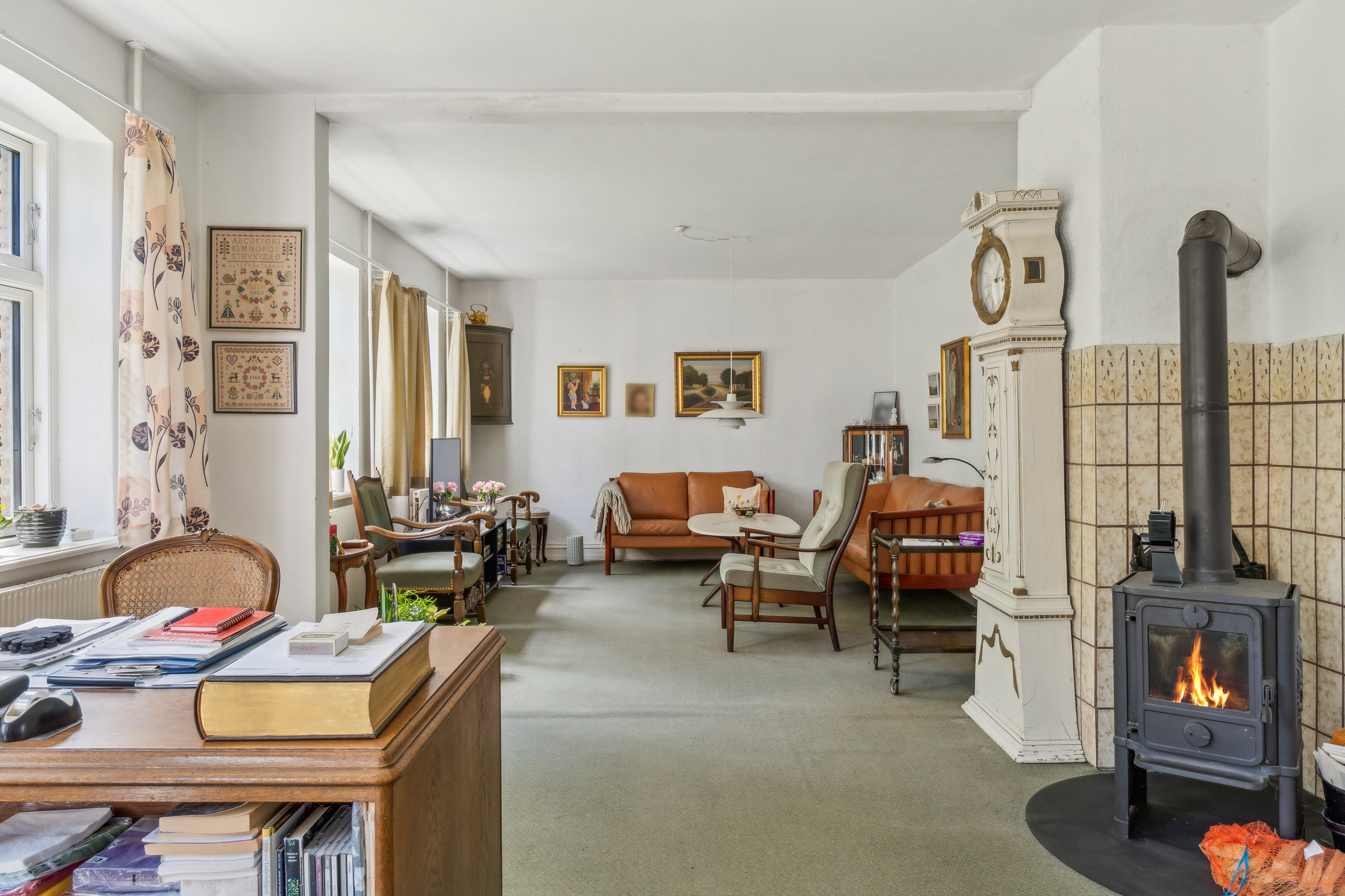 Fremhævet stue billede i fuldskærmstilstand. Billede af Vinde Helsingevej 38, 4281 Gørlev