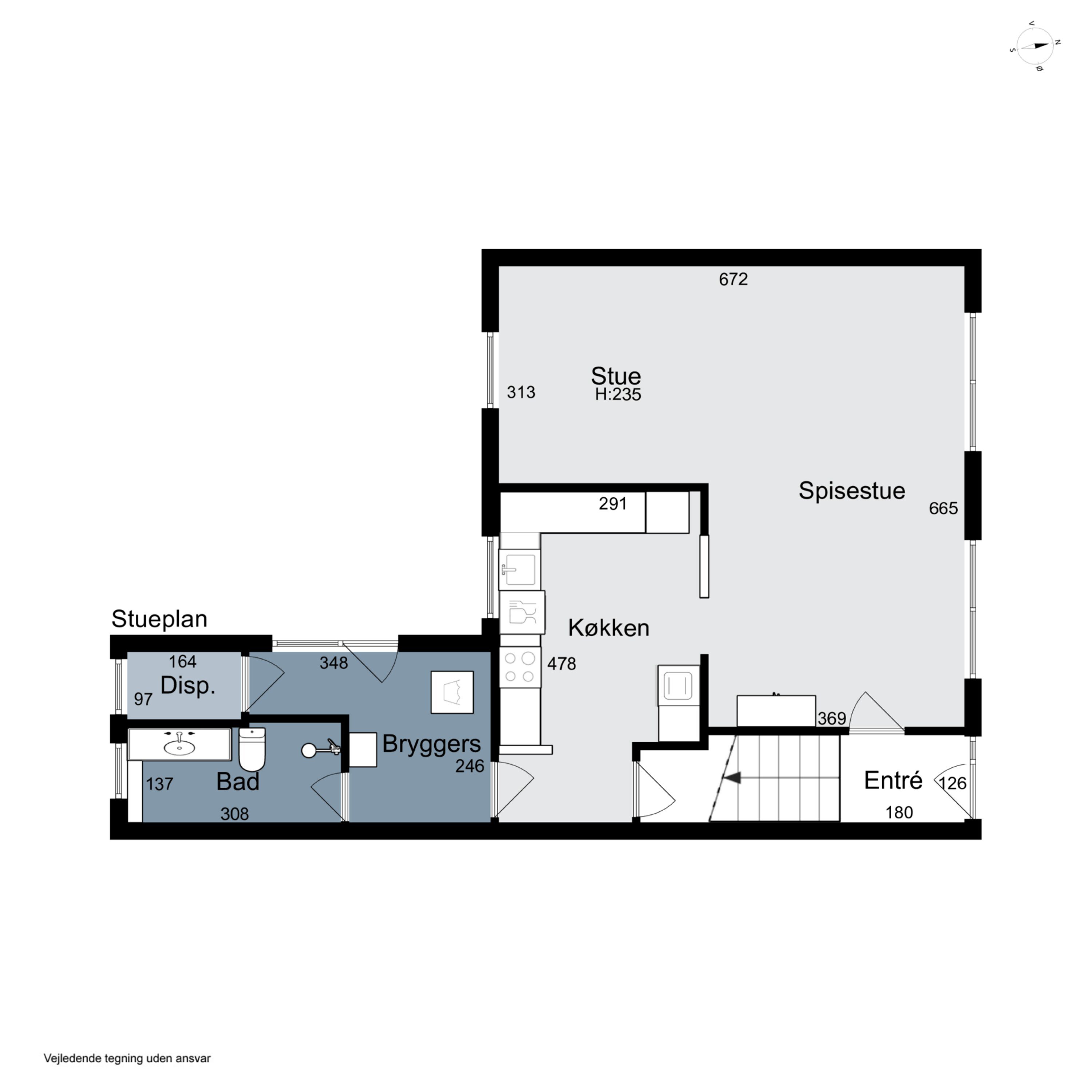 Plantegninger billede af Hovedgaden 57, 7752 Snedsted