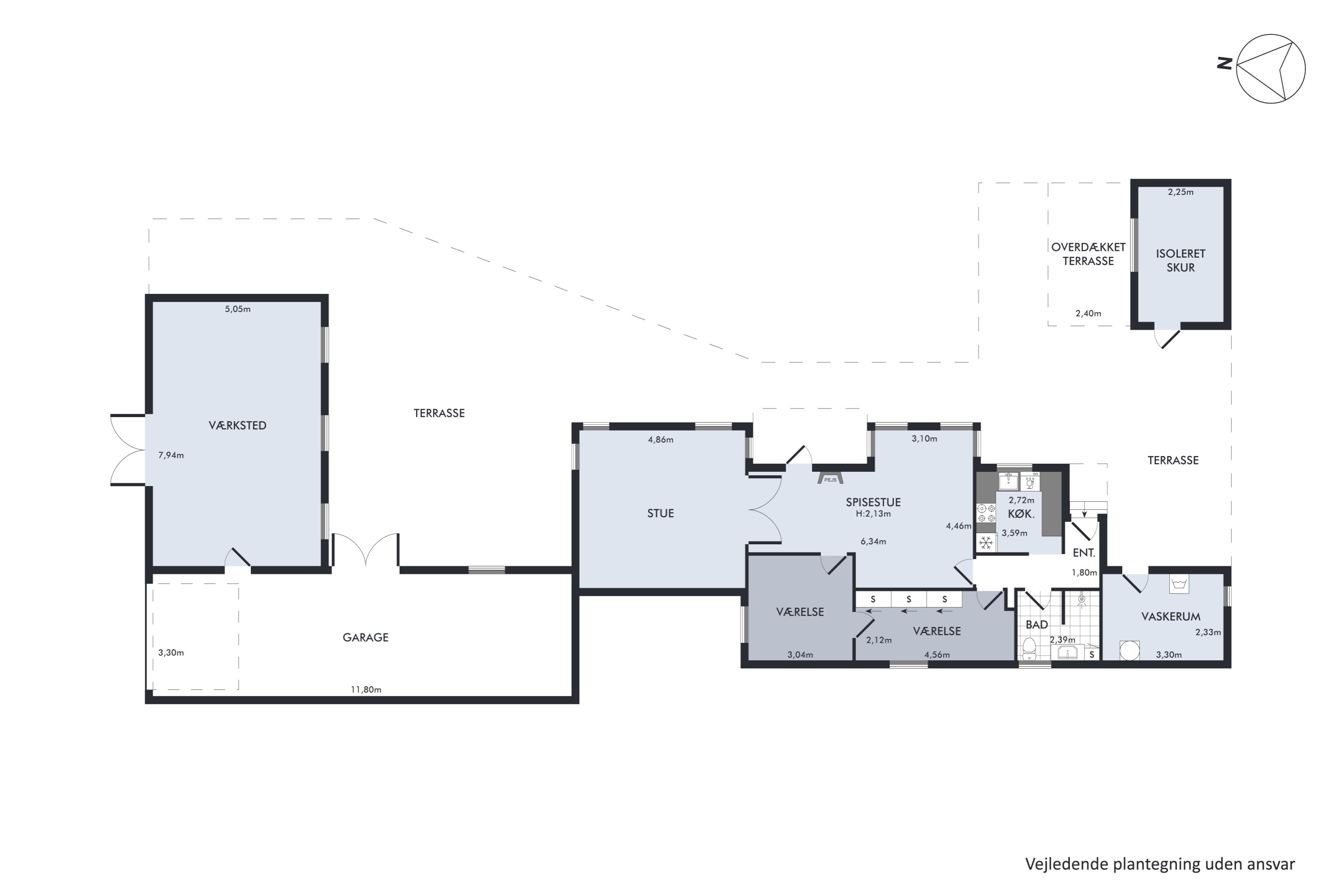 Plantegninger billede af Finsensvej 7, Bækkelund, 8700 Horsens