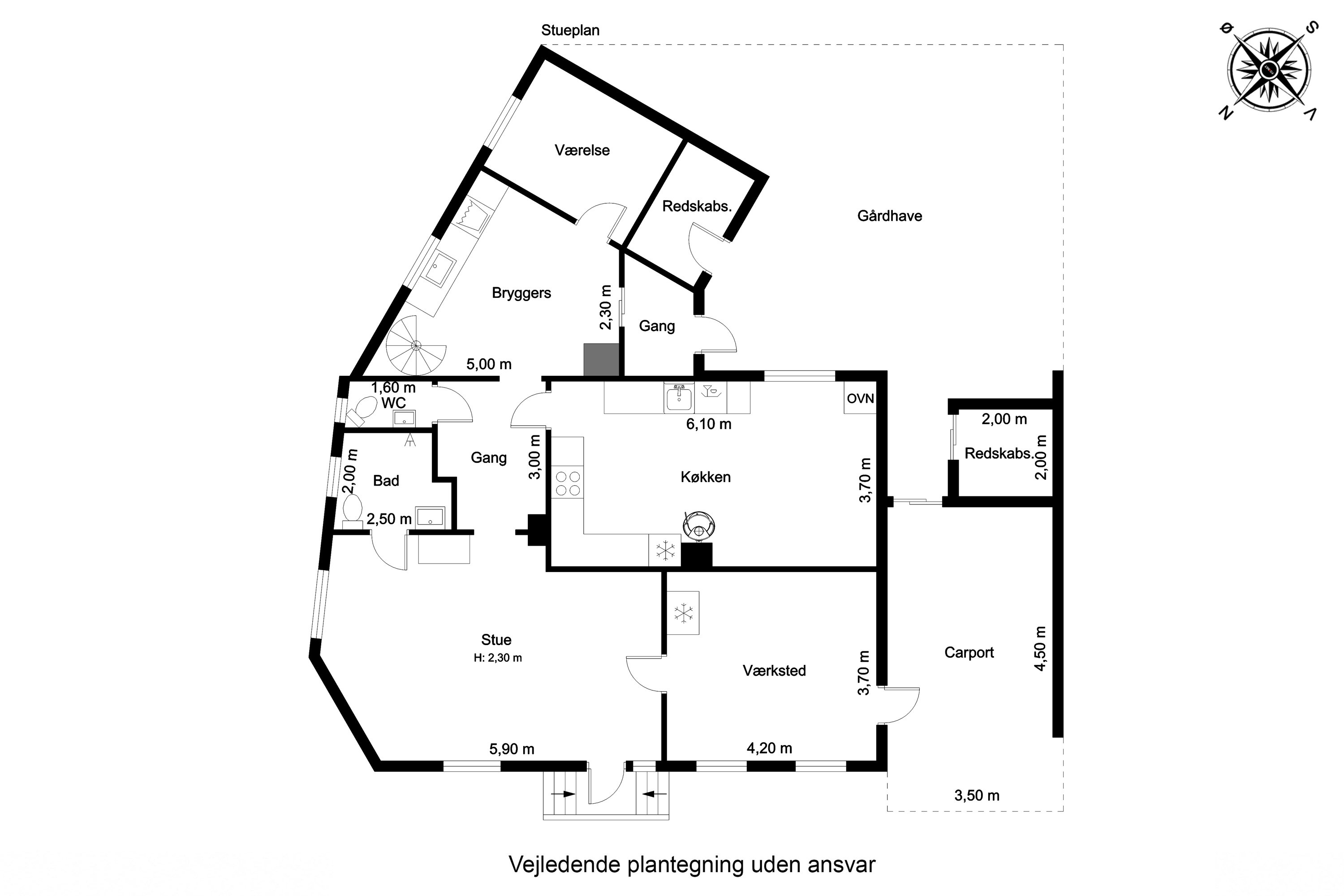Plantegninger billede af Søndergade 1, 5884 Gudme
