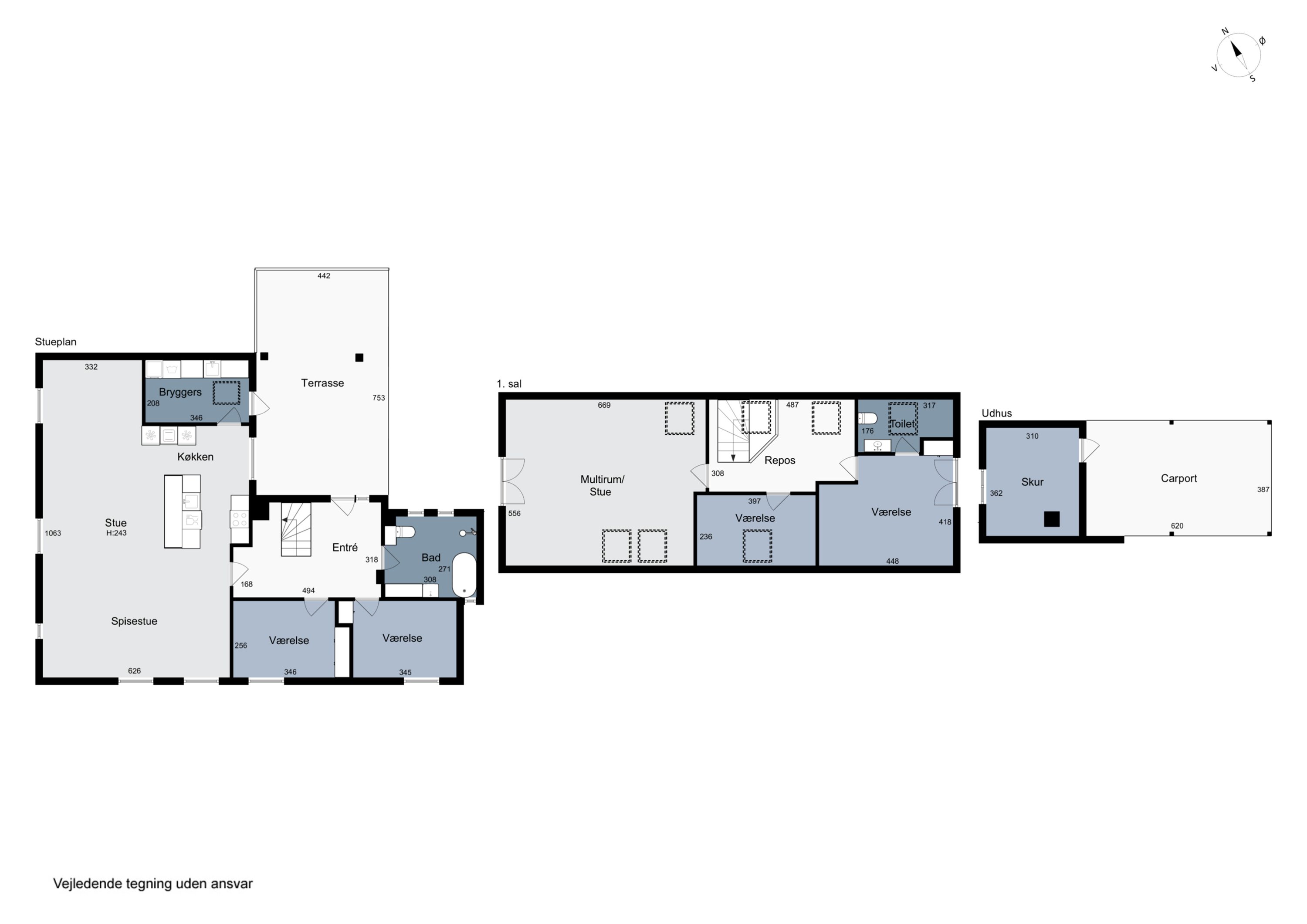 Plantegninger billede af Hedebogade 9, 8722 Hedensted