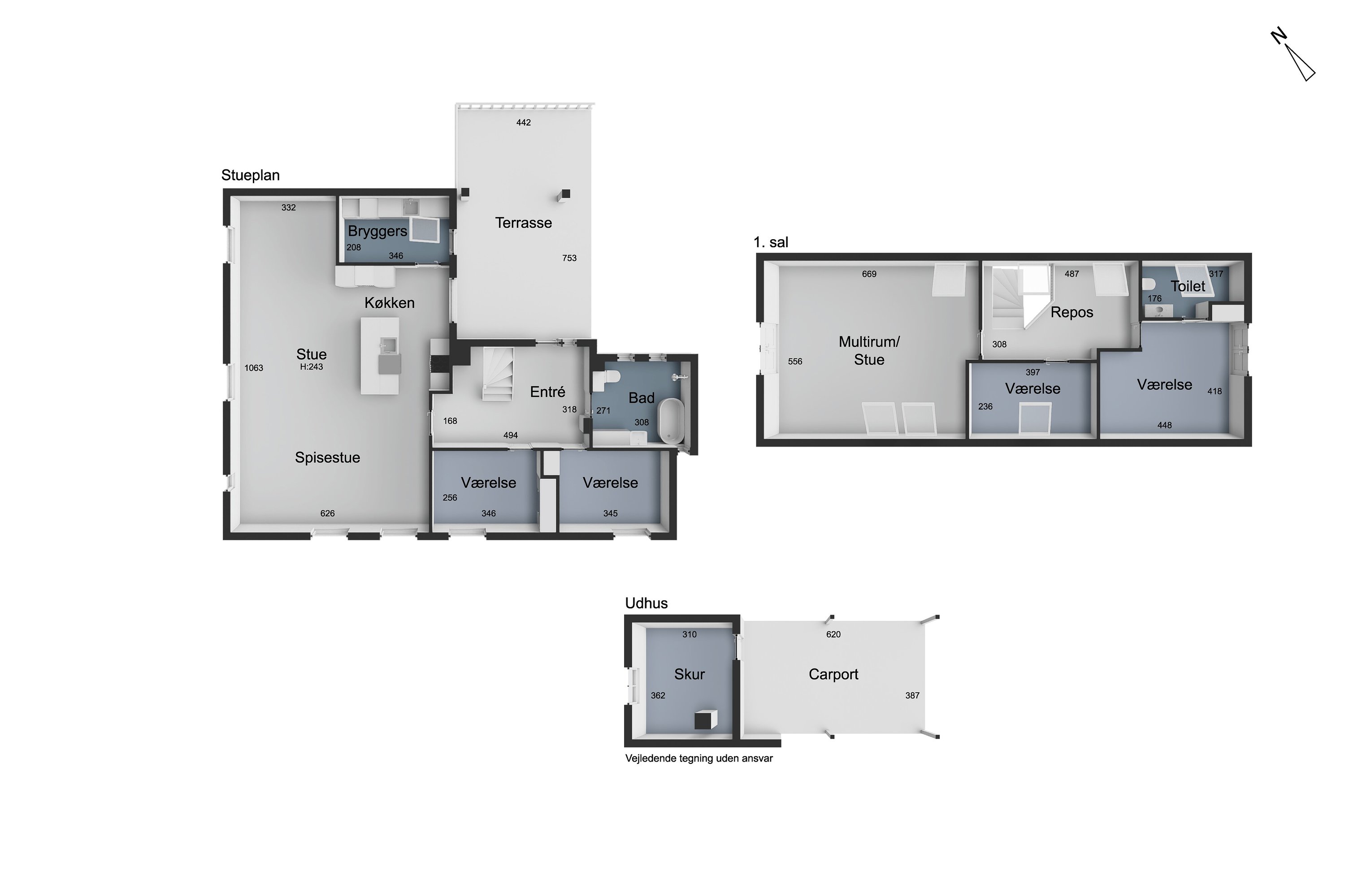Plantegninger billede af Hedebogade 9, 8722 Hedensted