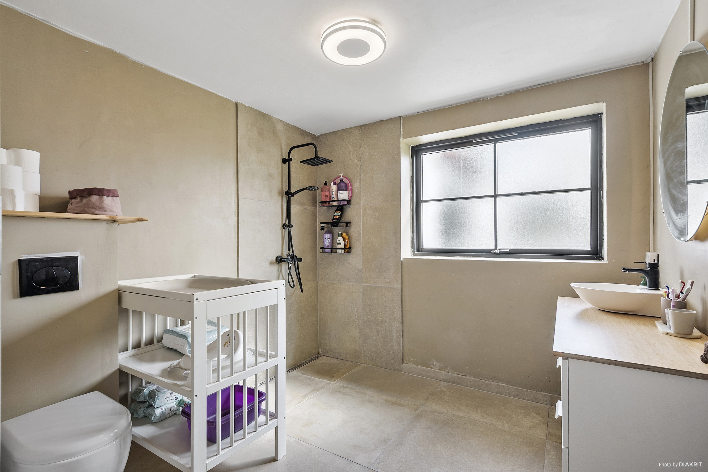 Fremhævet badeværelse billede i fuldskærmstilstand. Billede af Hasselvej 2, 4623 Lille Skensved