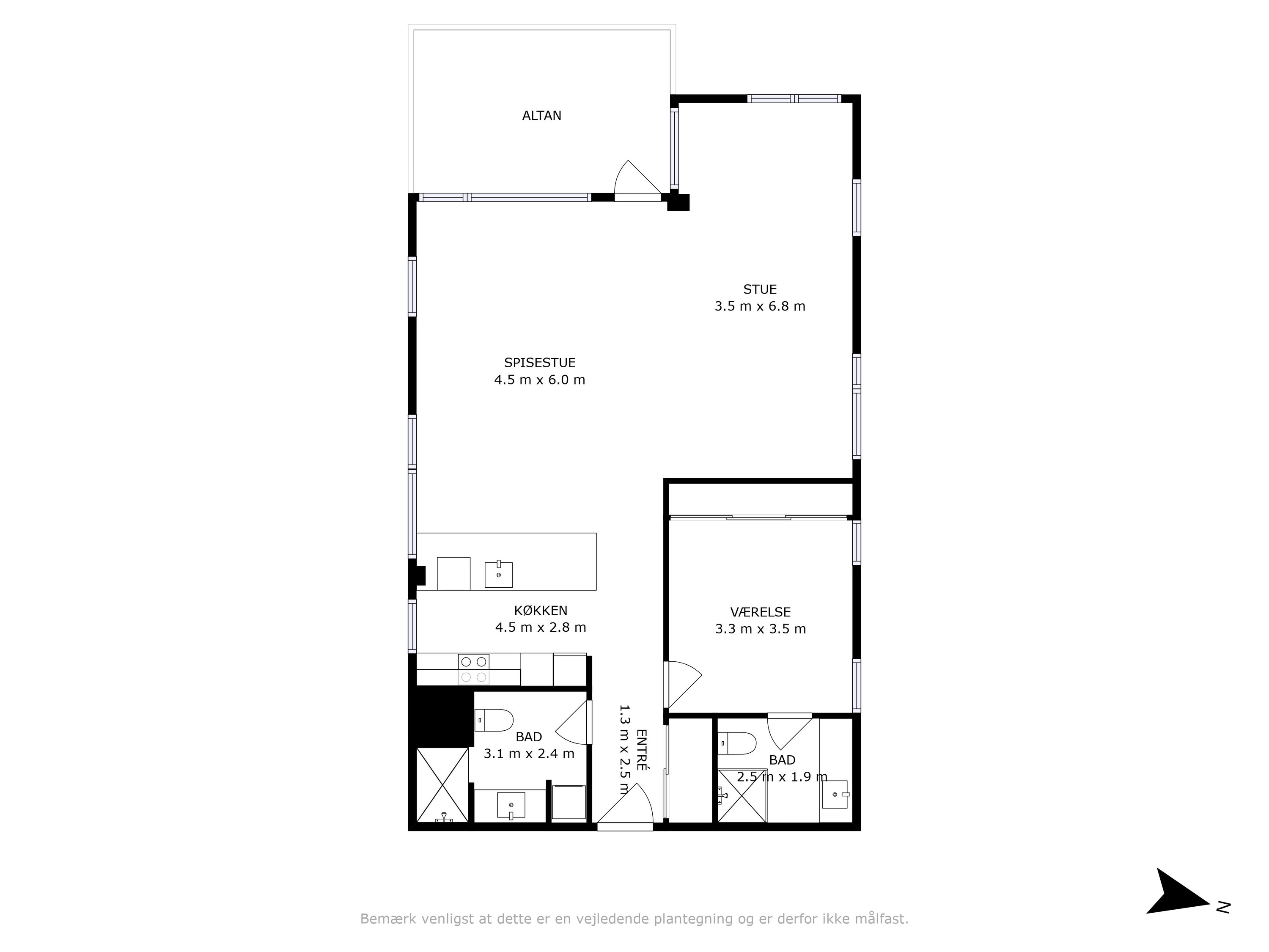Plantegninger billede af Henrikshøj 10, 2. 1., 2950 Vedbæk