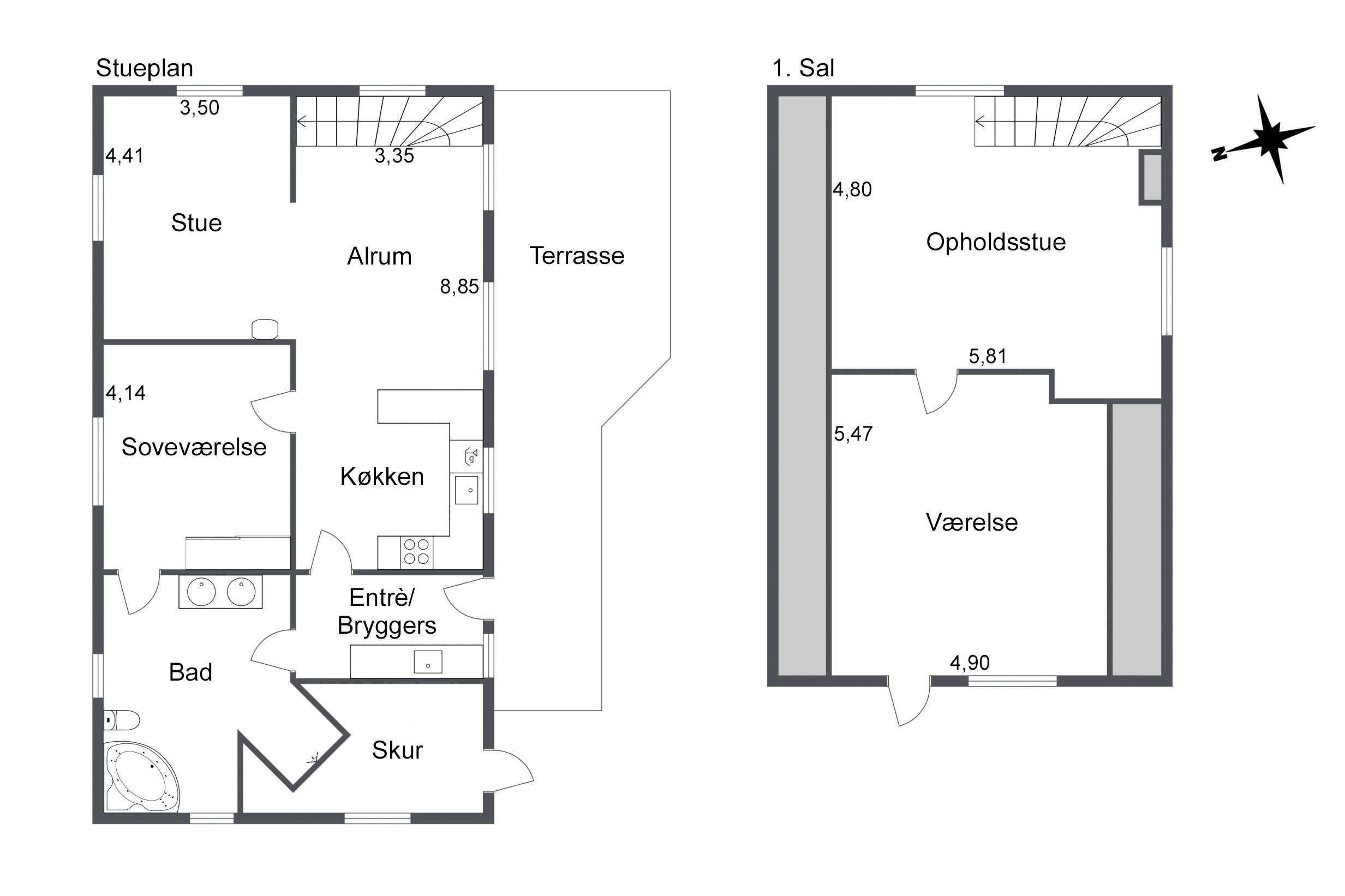 Plantegninger billede af Nygade 5, 9750 Østervrå