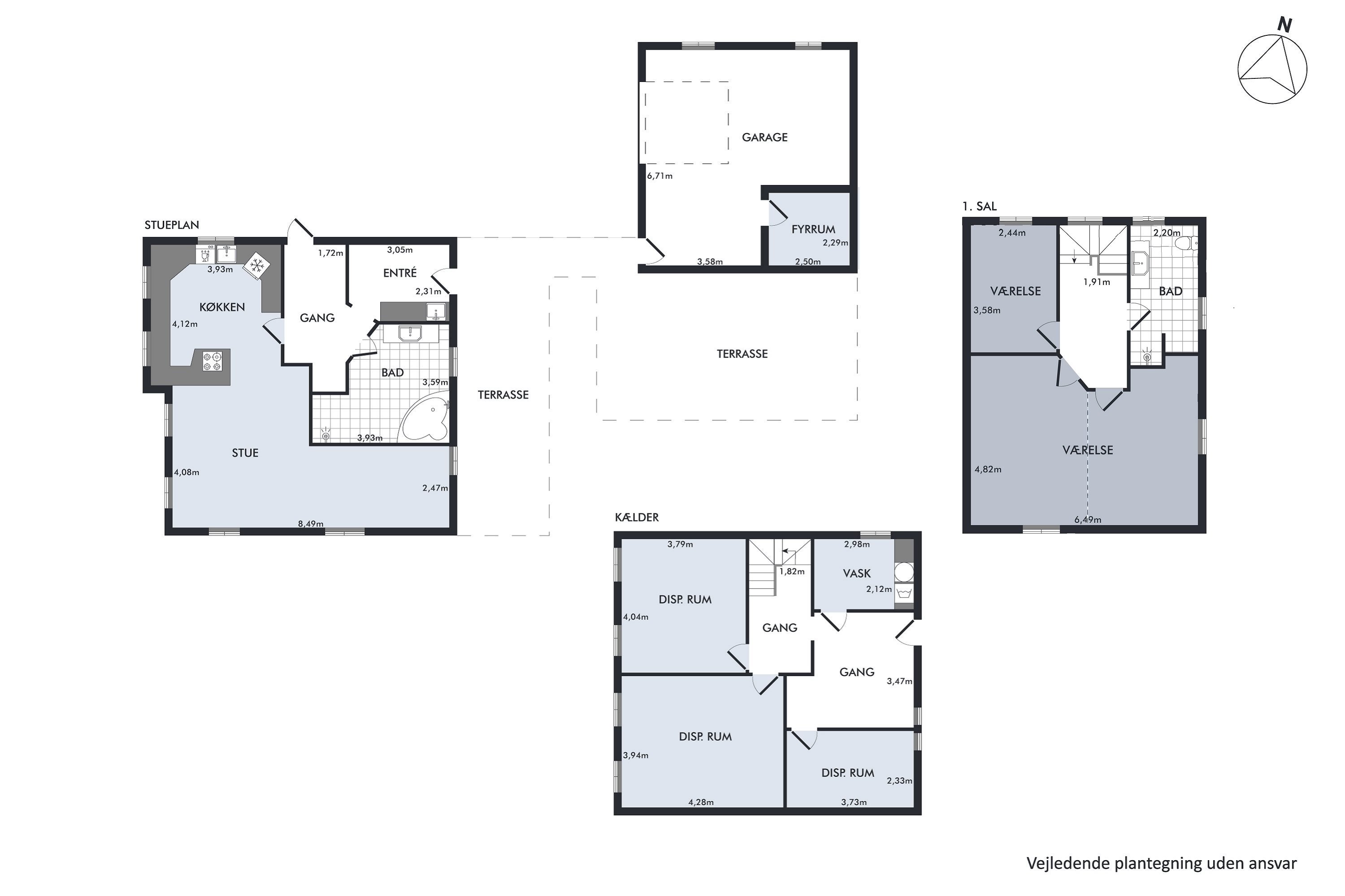 Plantegninger billede af Stationen 3, Vejrumbro, 8830 Tjele