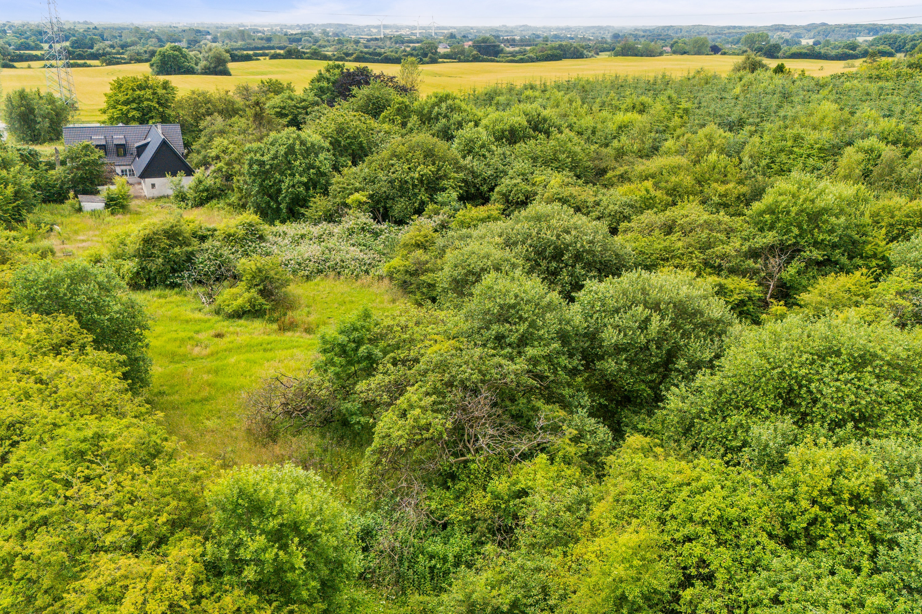 Fremhævet luftfoto billede i fuldskærmstilstand. Billede af Elmelundsvej 193, Ravnebjerg, 5250 Odense SV
