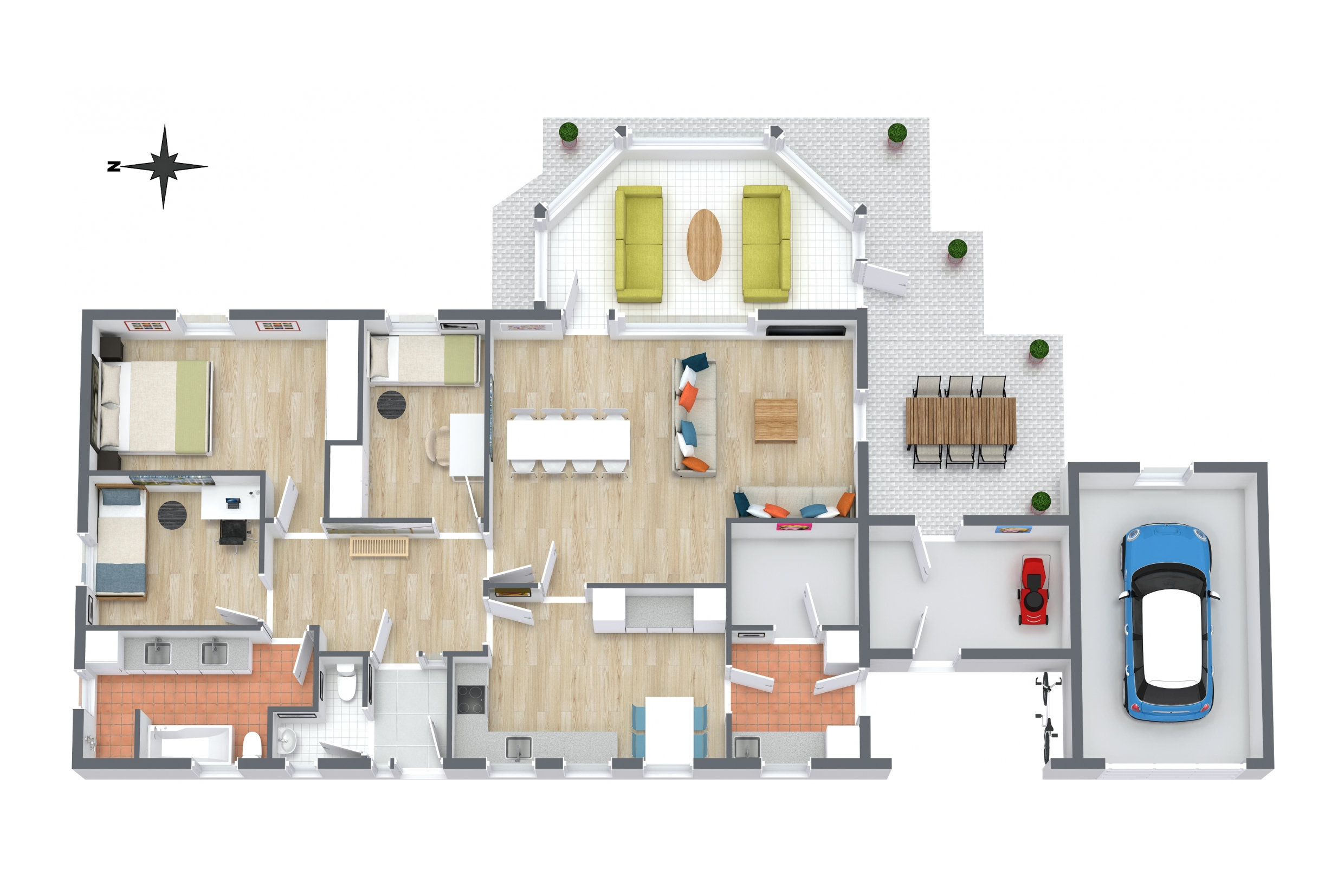 Plantegninger billede af Gefionsvej 9, 9870 Sindal