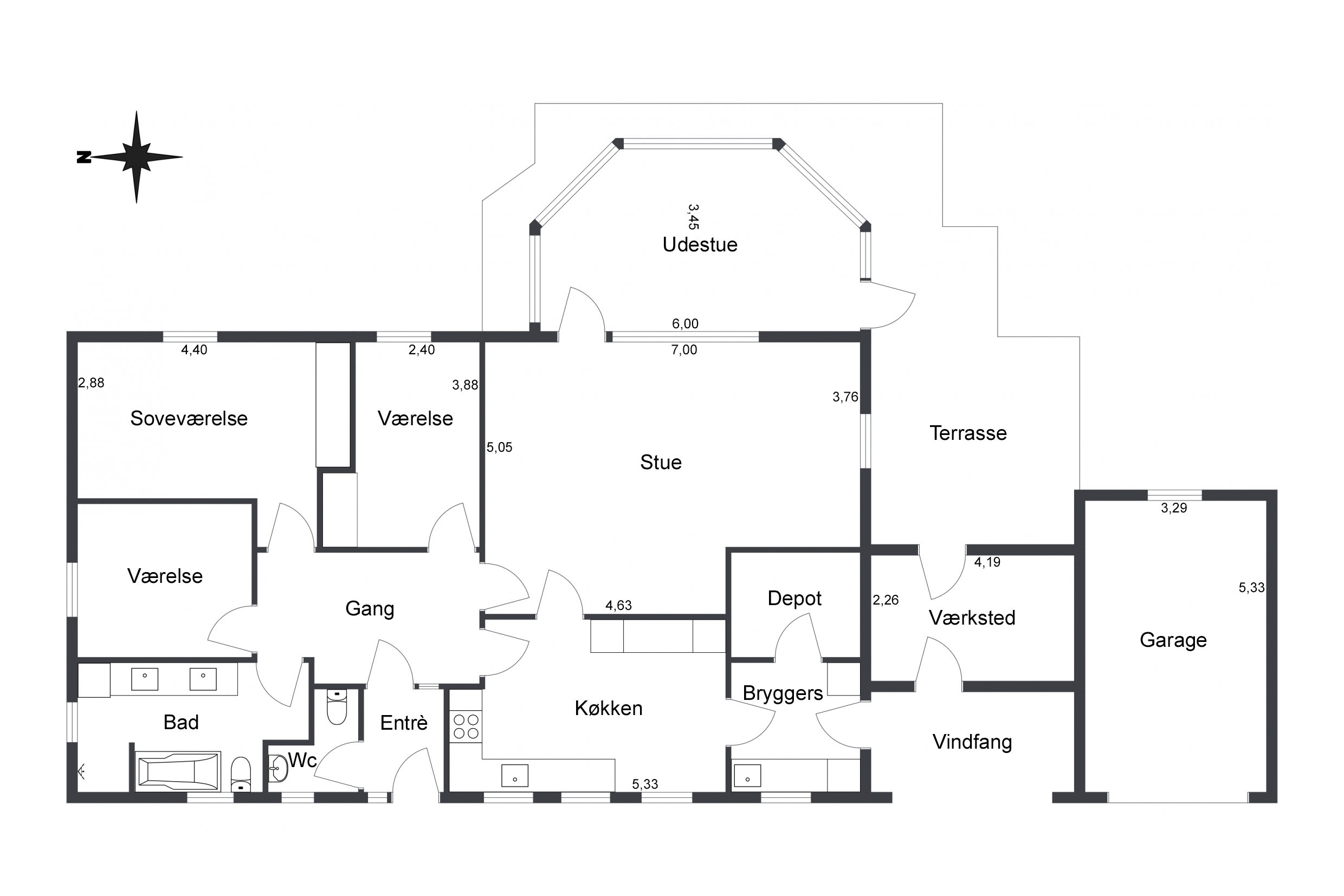 Plantegninger billede af Gefionsvej 9, 9870 Sindal