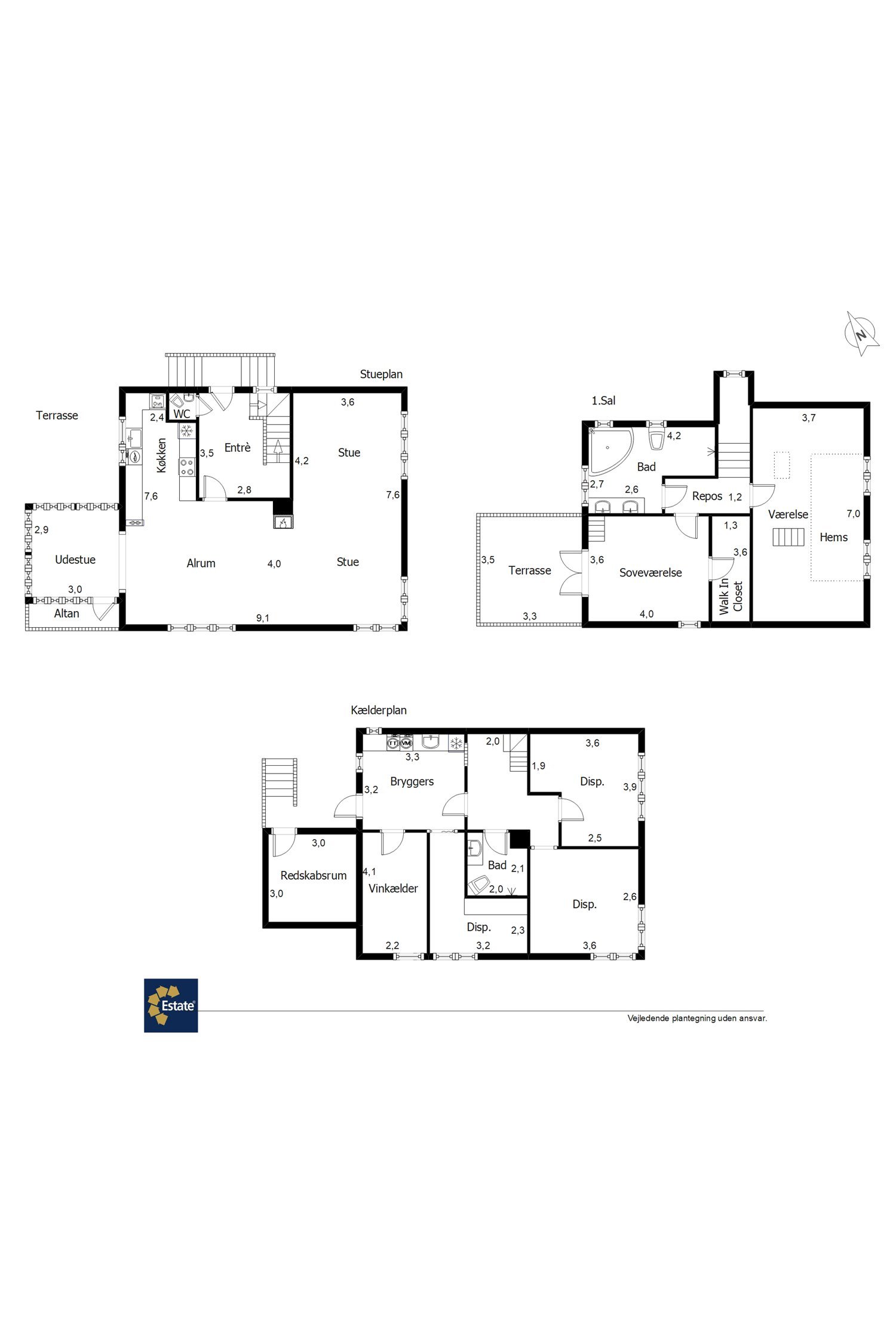 Plantegninger billede af Østervinge 24 og 24A, 6700 Esbjerg