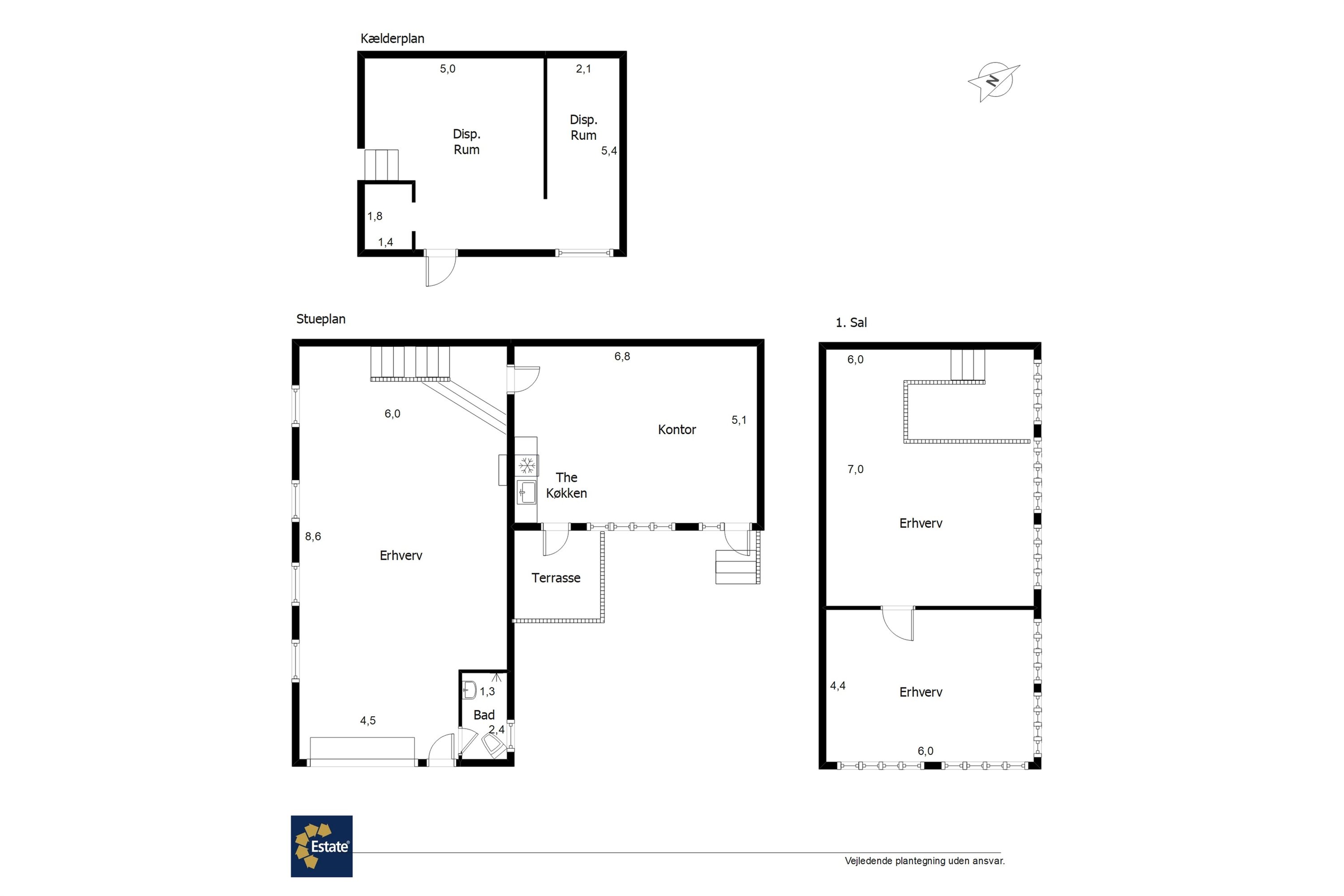 Plantegninger billede af Østervinge 24 og 24A, 6700 Esbjerg