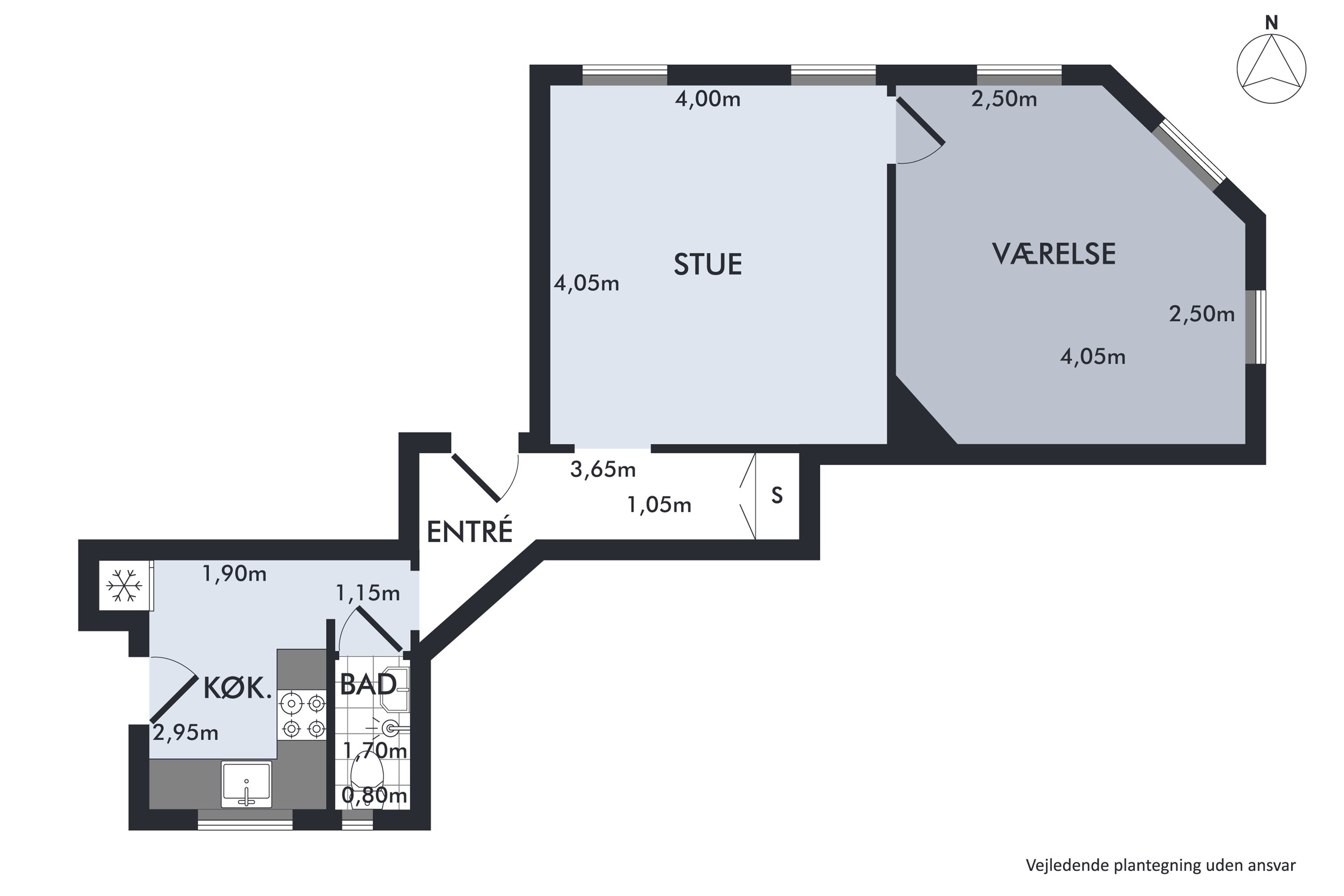 Plantegninger billede af Kærvang 1, 1. tv., 9000 Aalborg