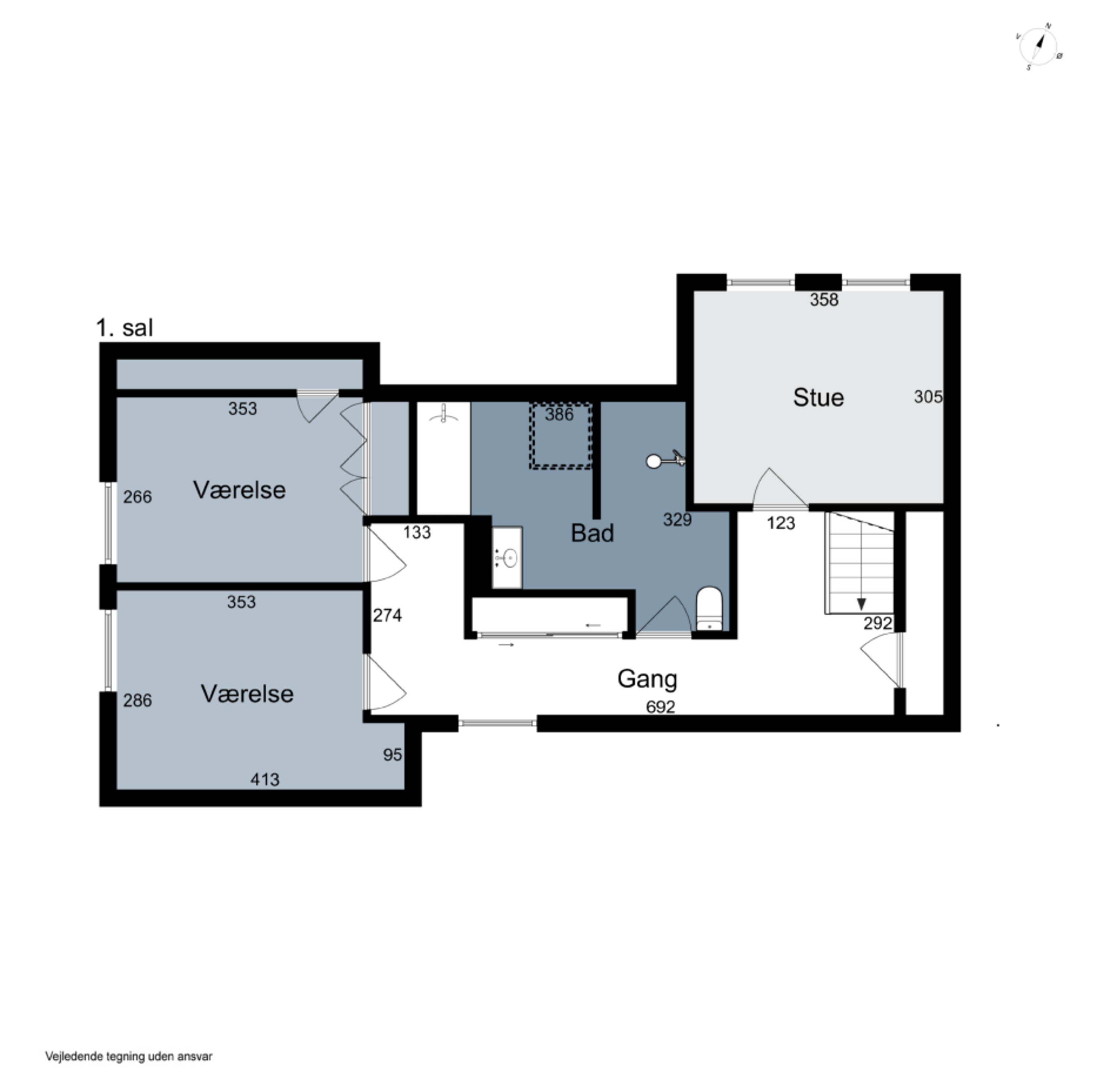 Plantegninger billede af Vestergade 25, 6040 Egtved