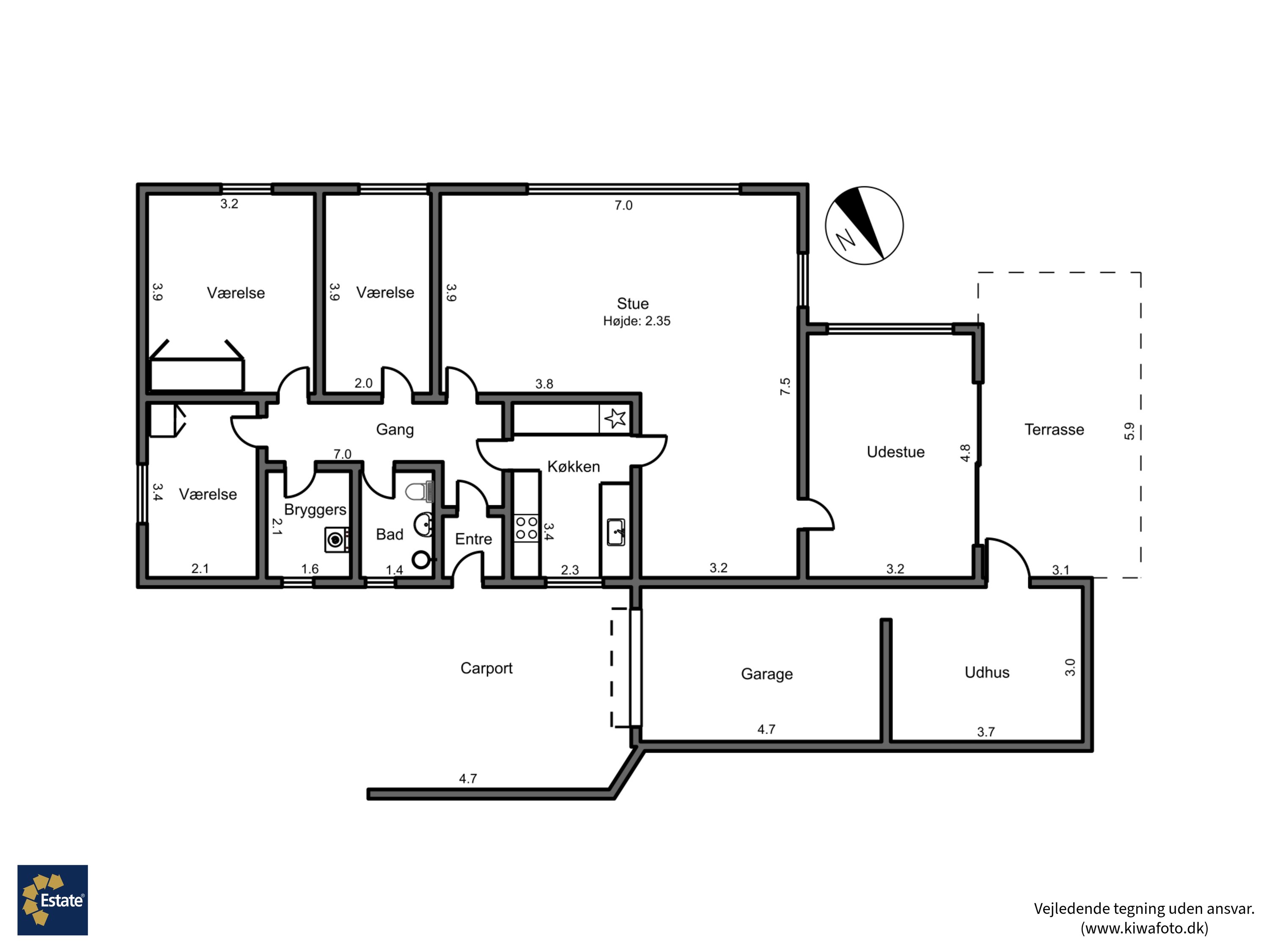 Plantegninger billede af Læsøvej 8, 4800 Nykøbing F