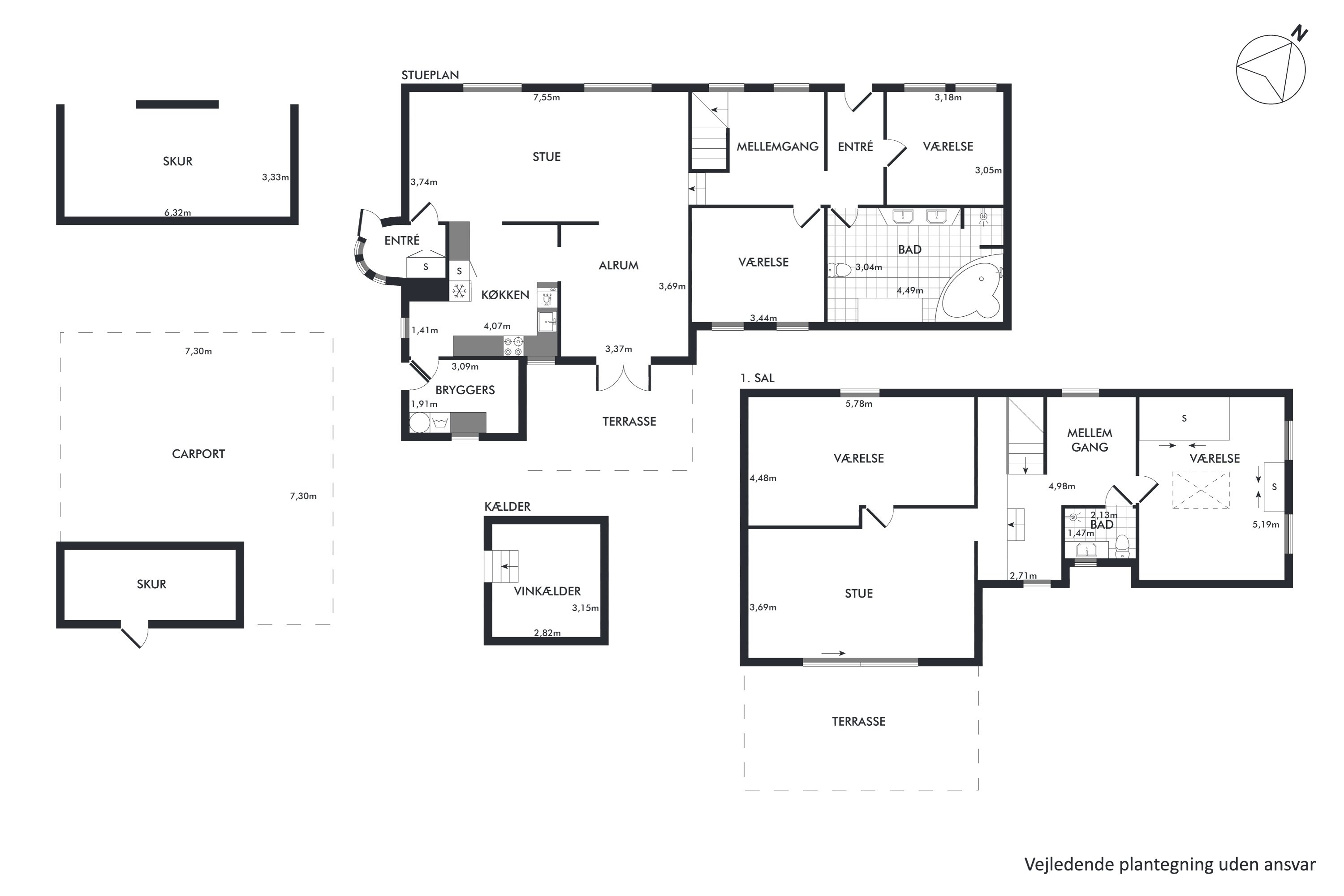 Plantegninger billede af Bjernemarksvej 36, Tåsinge, 5700 Svendborg