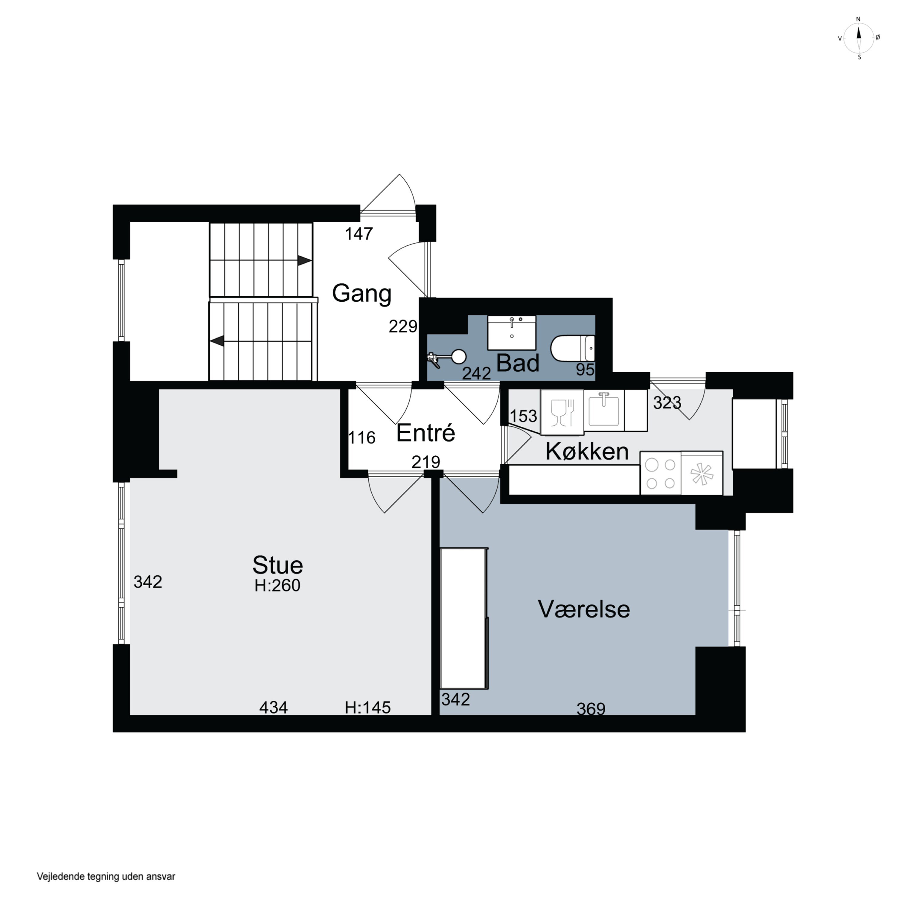 Plantegninger billede af Silkeborgvej 196, 3. th., 8000 Aarhus C