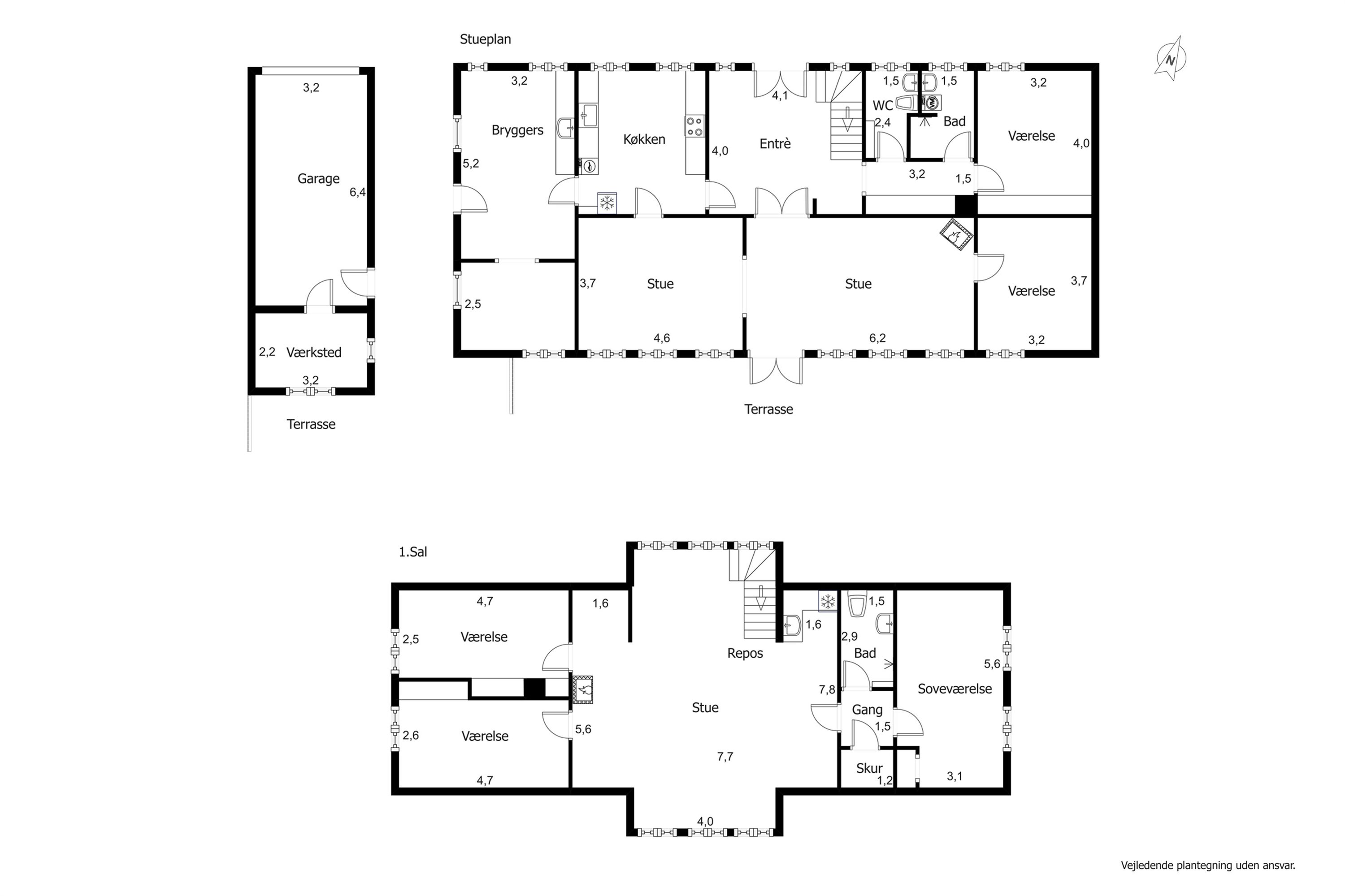 Plantegninger billede af Digevej 13, Sønderho, 6720 Fanø