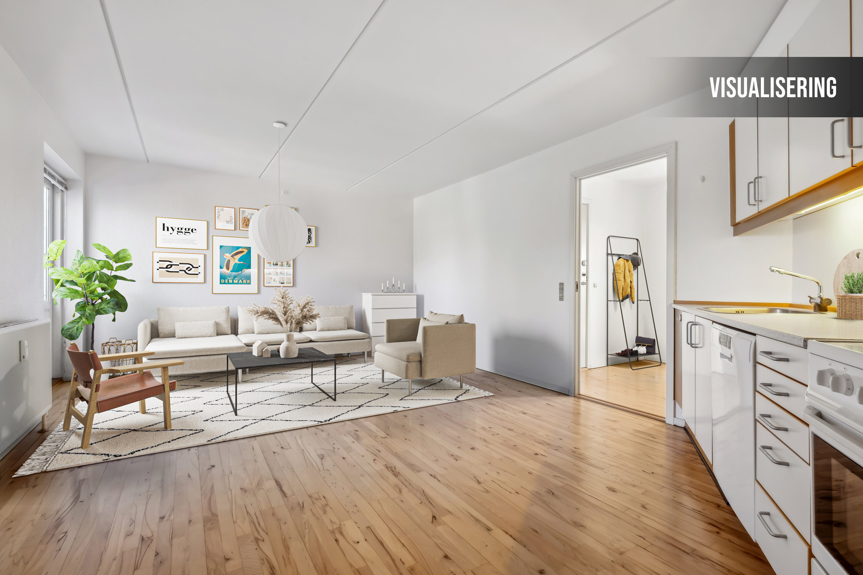 Fremhævet køkken alrum billede i fuldskærmstilstand. Billede af Ribersgade 8, 2. tv., Midtbyen, 8700 Horsens