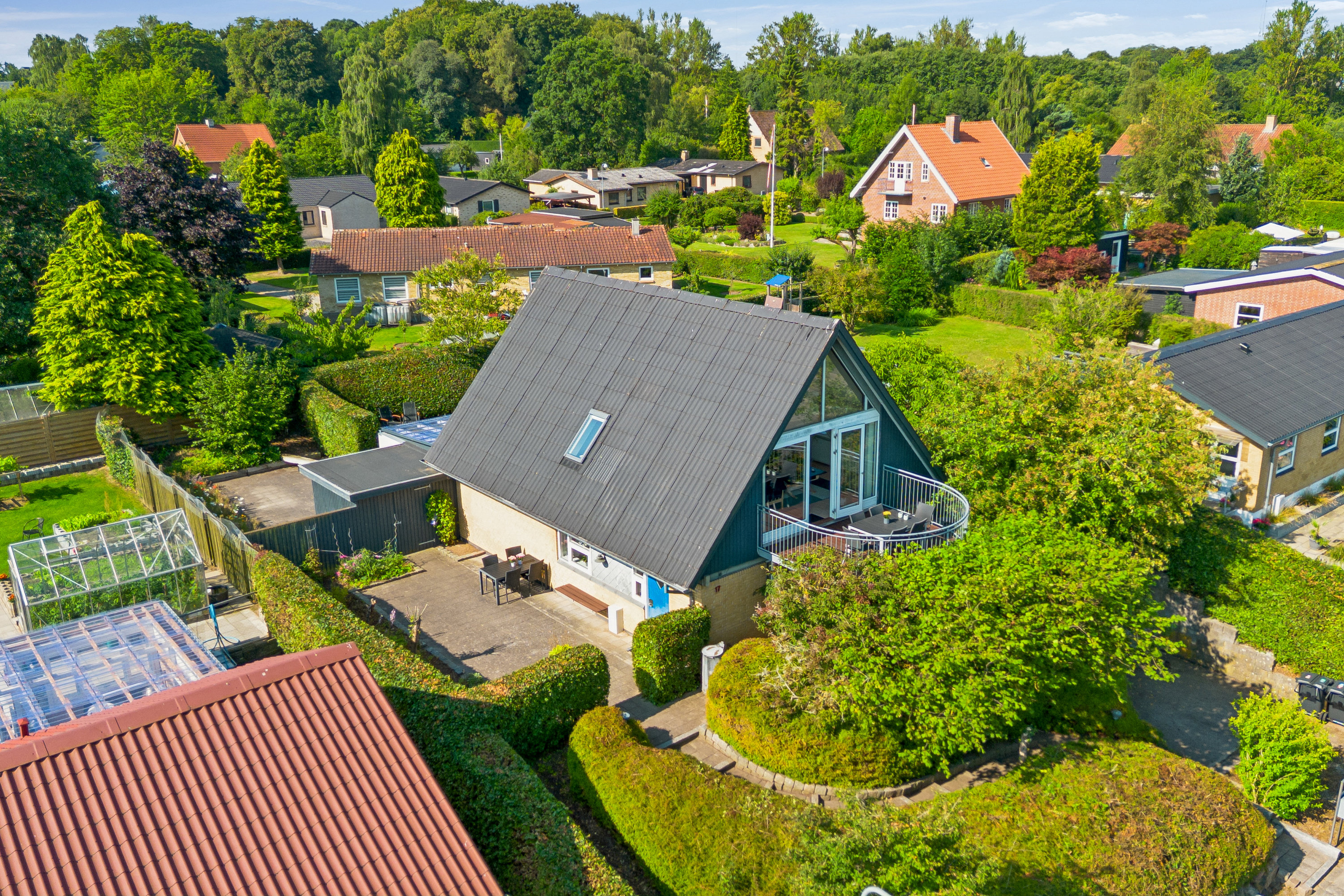Villa: Luftfoto på Nygårdsvej 17, Thorsvang, 8700 Horsens