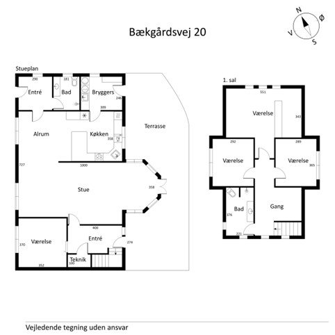 Plantegninger billede af Bækgaardsvej 20, Gl Hvam, 9620 Aalestrup