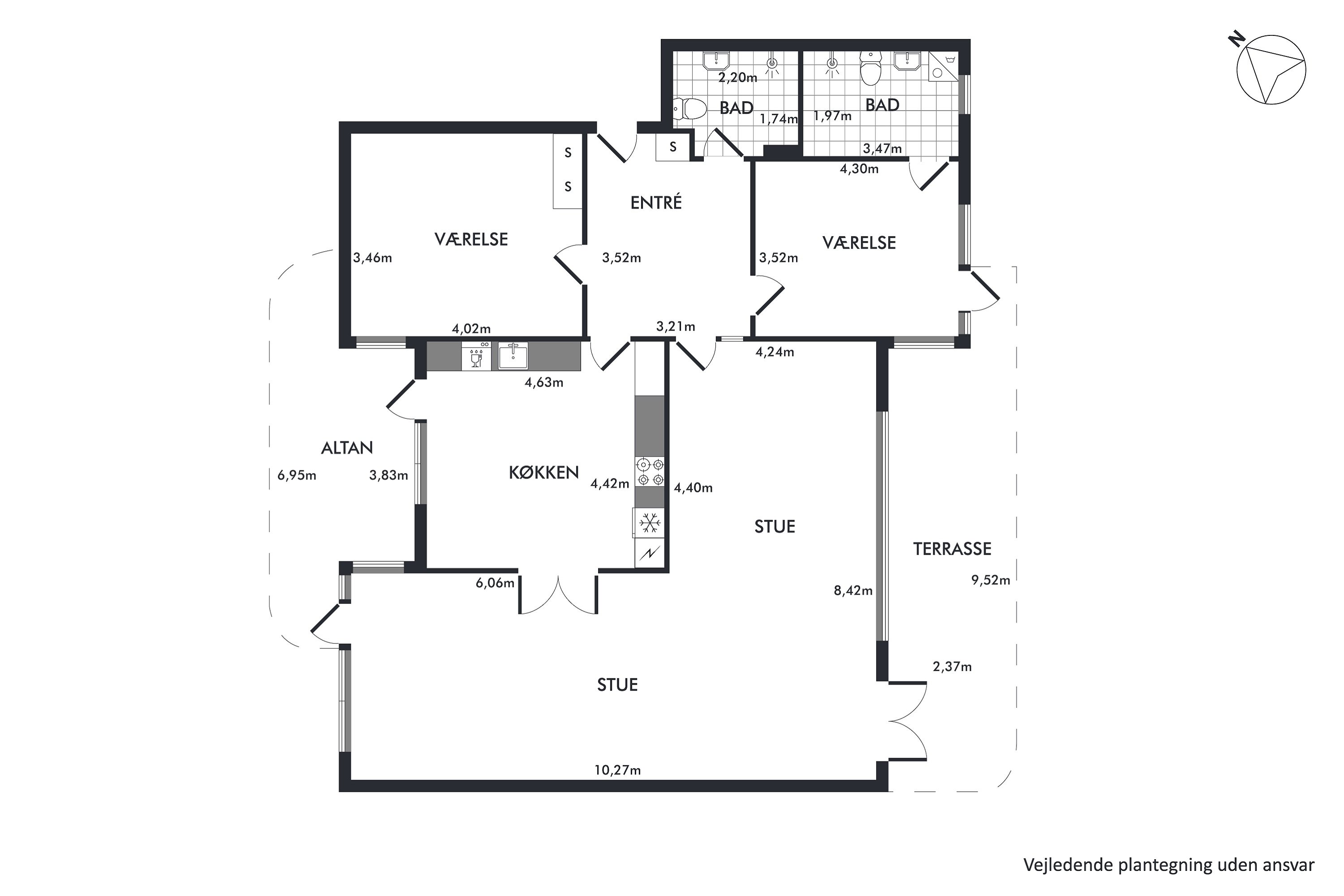 Plantegninger billede af Tuborg Havnepark 20, 4. th., 2900 Hellerup