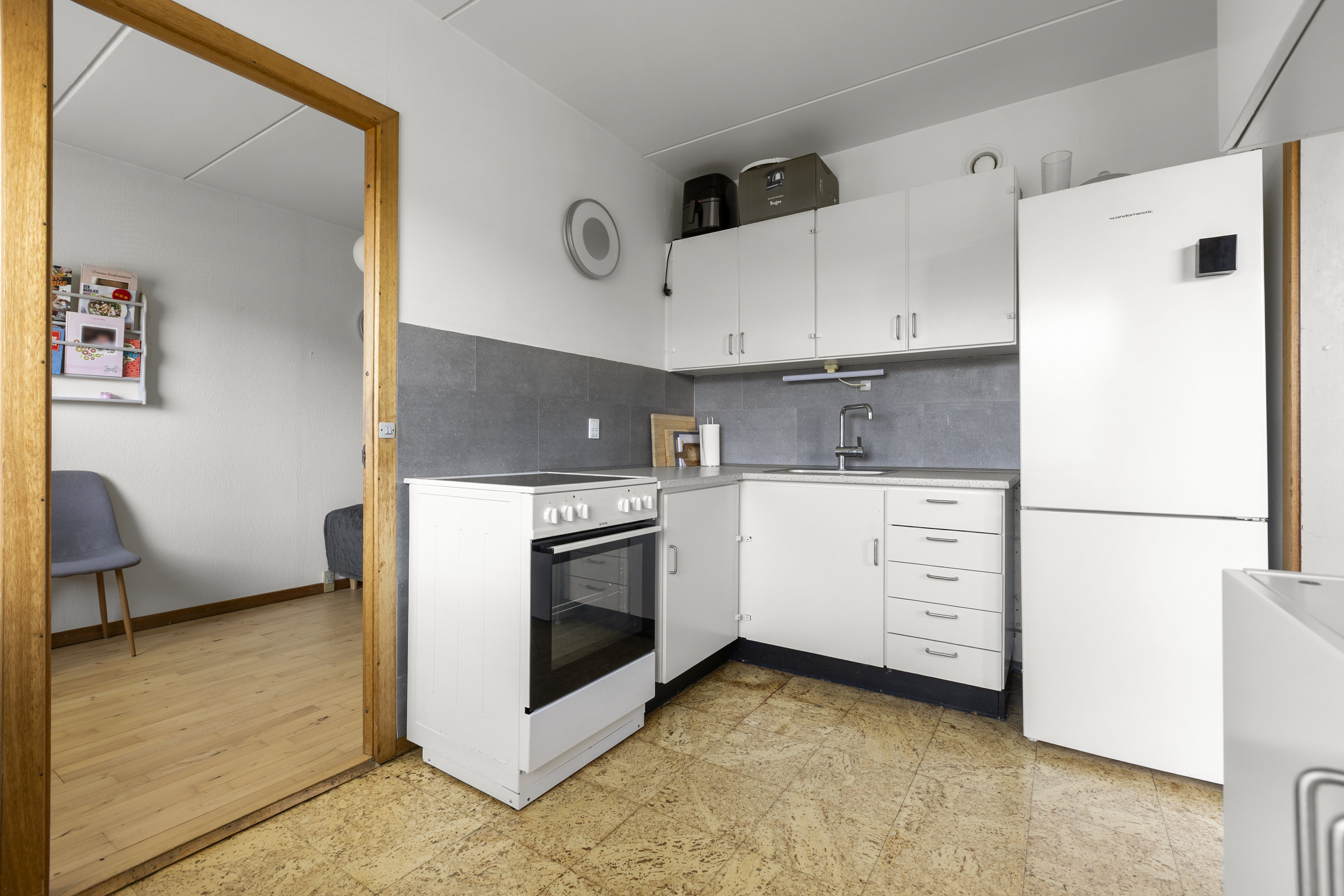 Fremhævet køkken billede i fuldskærmstilstand. Billede af Tyreengen 52, 2. mf., 4220 Korsør