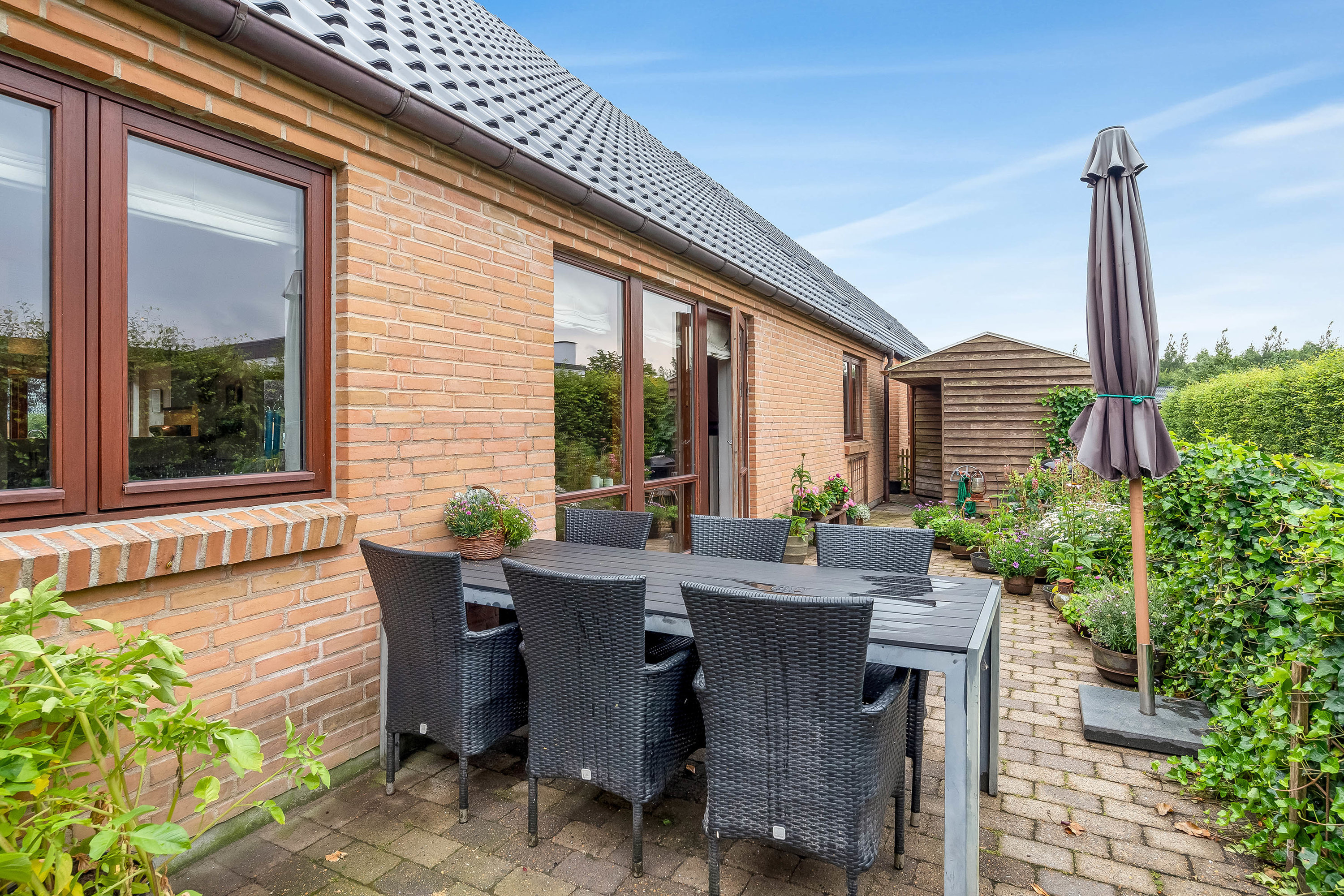 Miniaturebillede 2: baghave. Billede af Hjulkronen 22, Mejdal, 7500 Holstebro