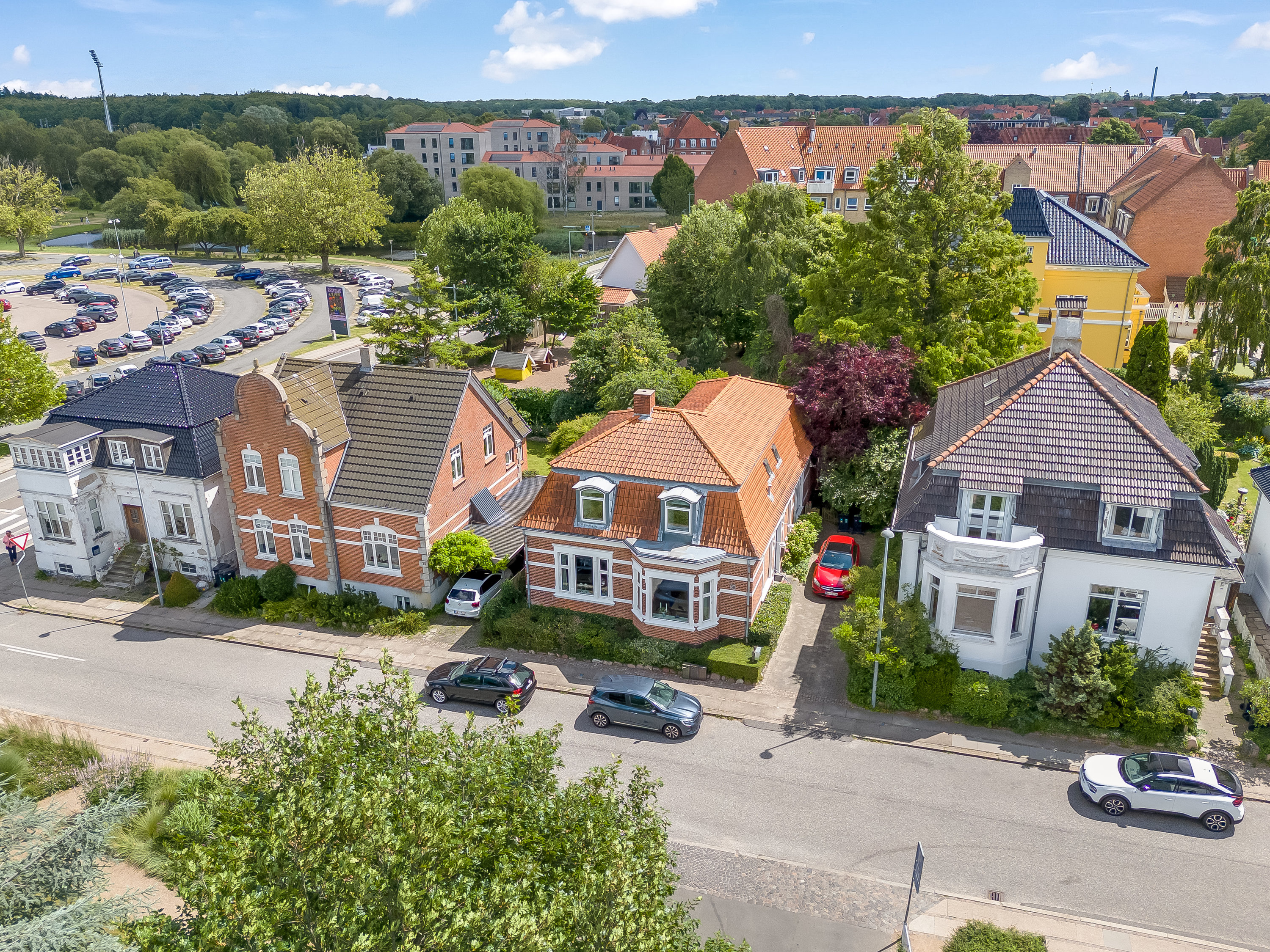 Villa: Luftfoto på Kongensgade 36, 4800 Nykøbing F