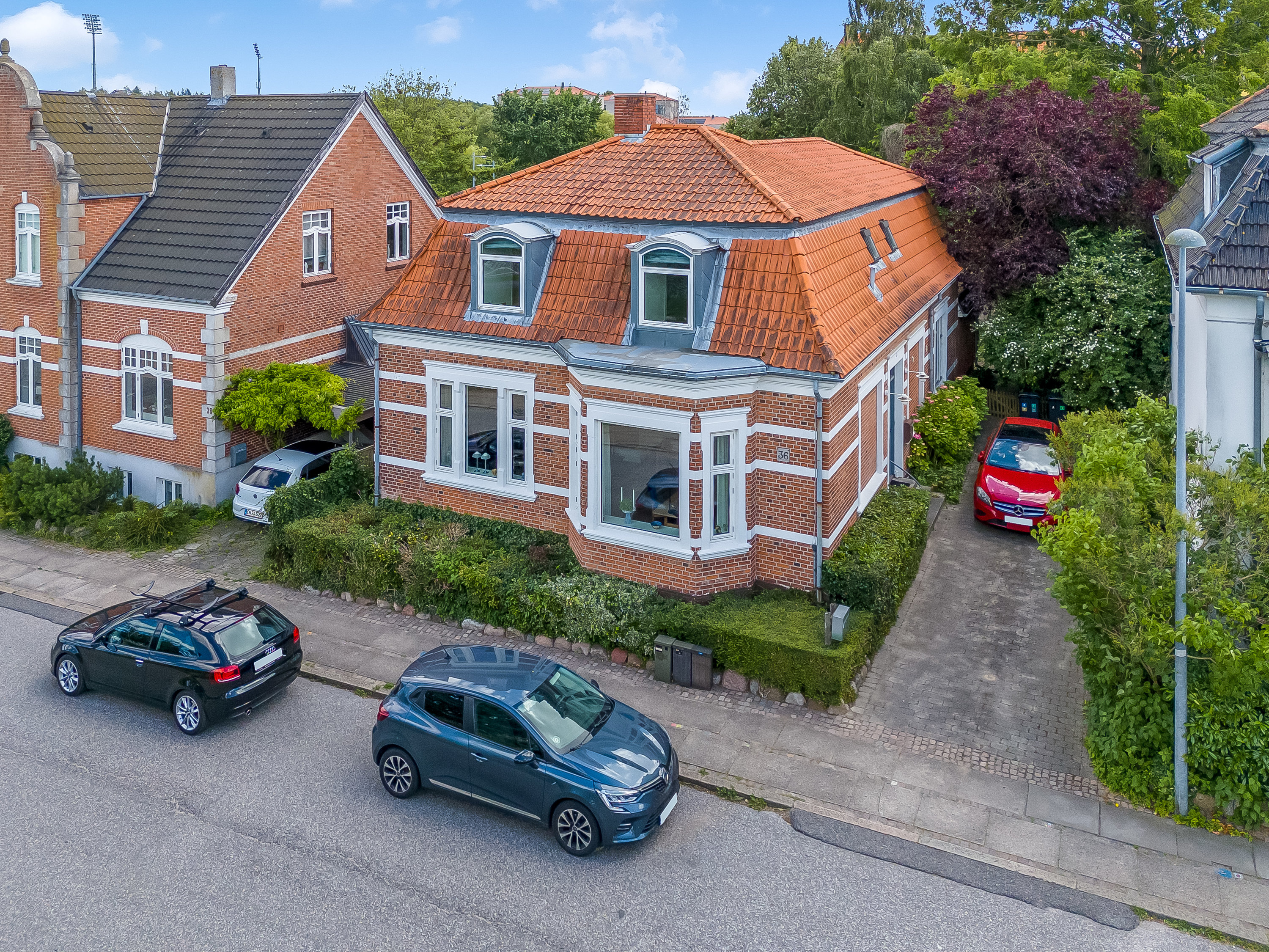 Miniaturebillede 1: luftfoto. Billede af Kongensgade 36, 4800 Nykøbing F