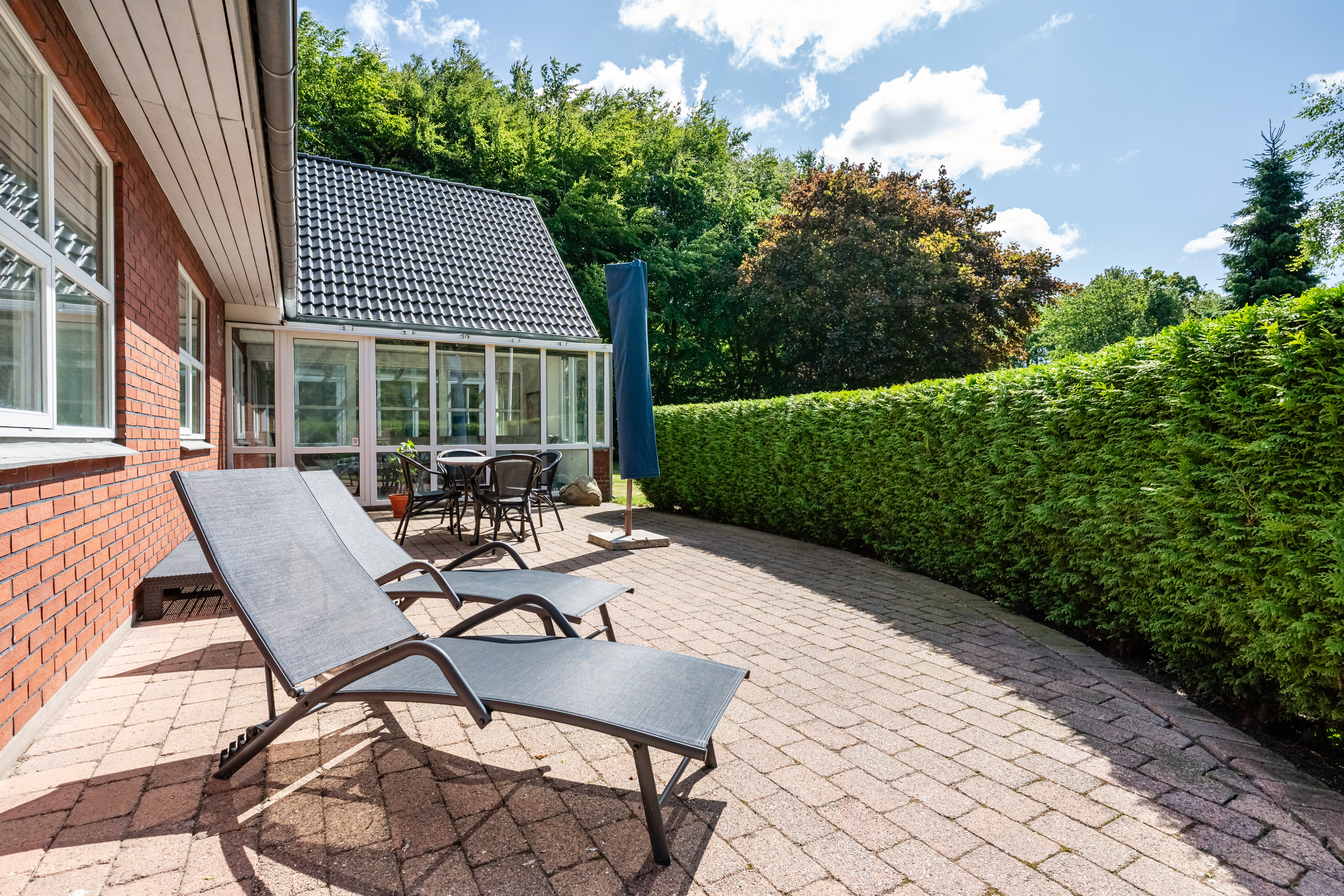 Fremhævet terrasse billede i fuldskærmstilstand. Billede af Smedegårdvej 11, Tvis, 7500 Holstebro