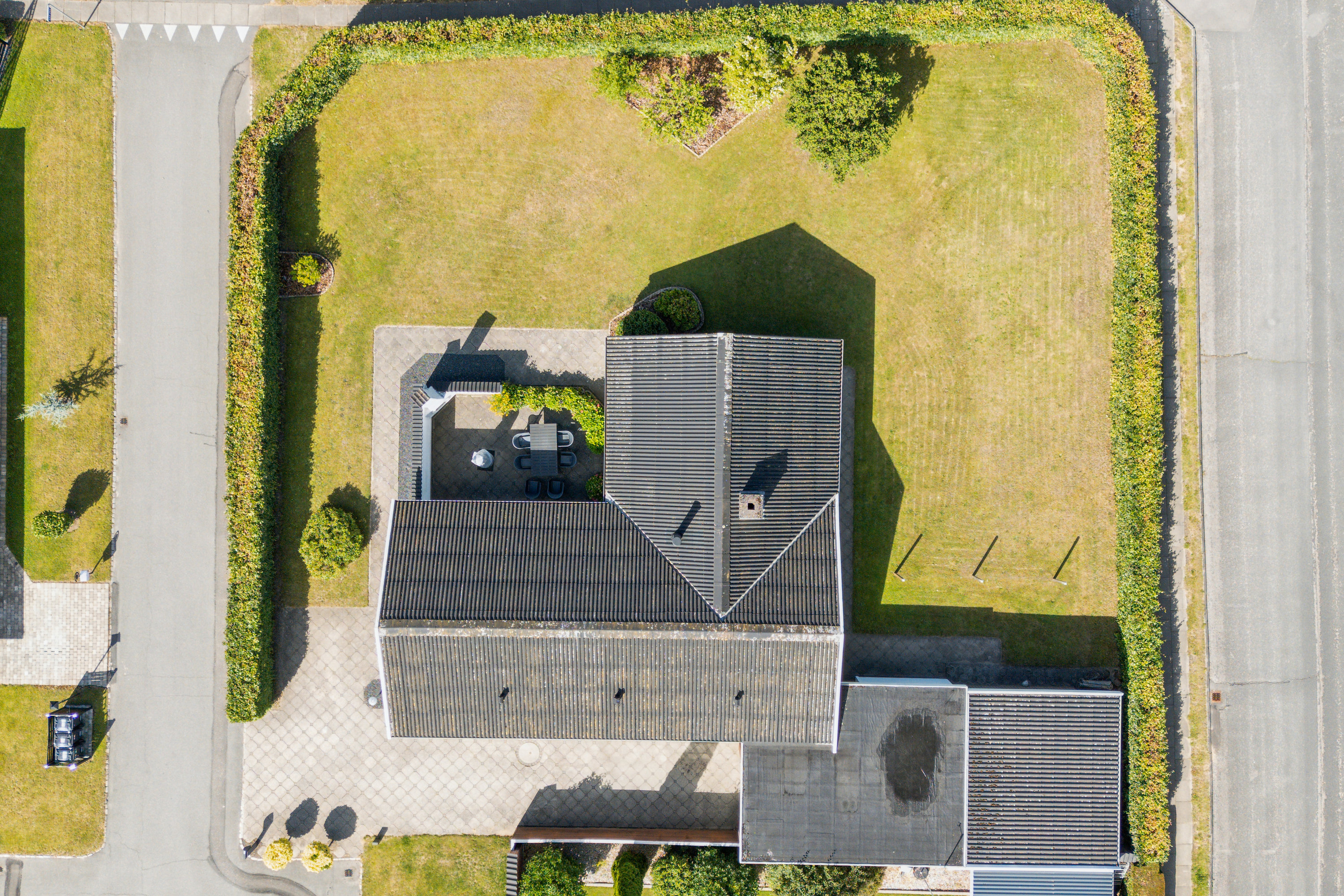 Fremhævet luftfoto billede i fuldskærmstilstand. Billede af Kronhjortløkken 244, Korup, 5210 Odense NV