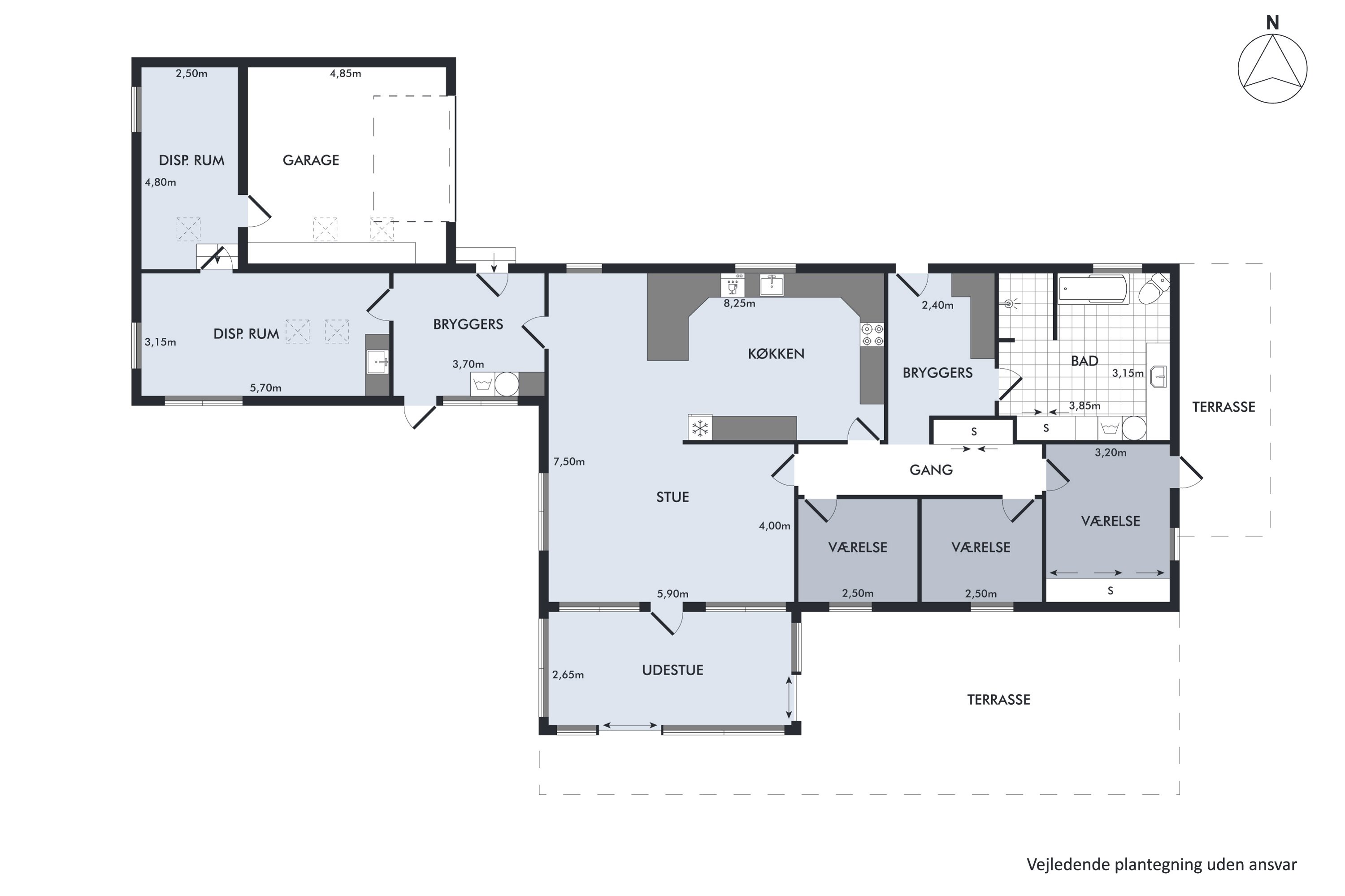 Plantegninger billede af Sejetvej 9 og 11, Skjold, 7130 Juelsminde