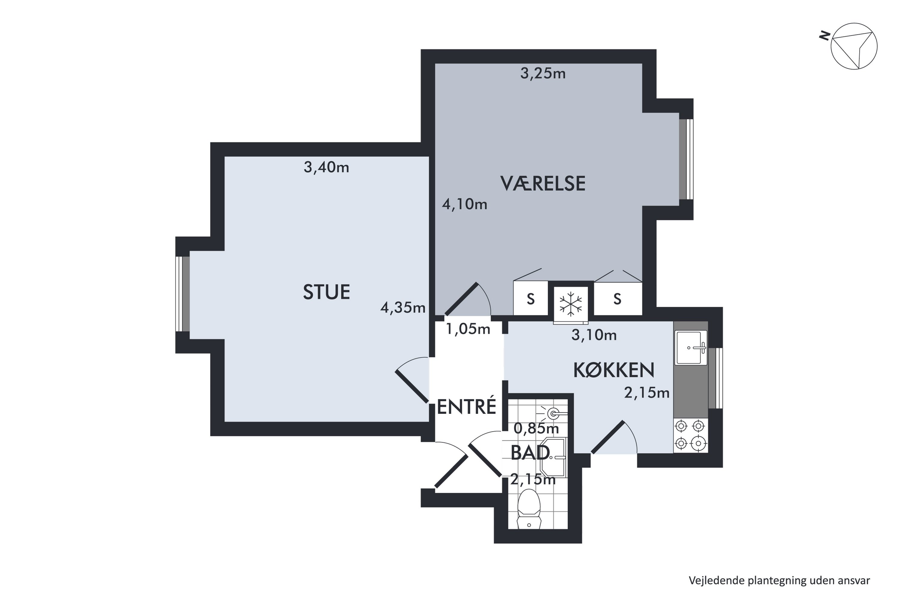 Plantegninger billede af Finlandsgade 3, 3. tv., 9000 Aalborg