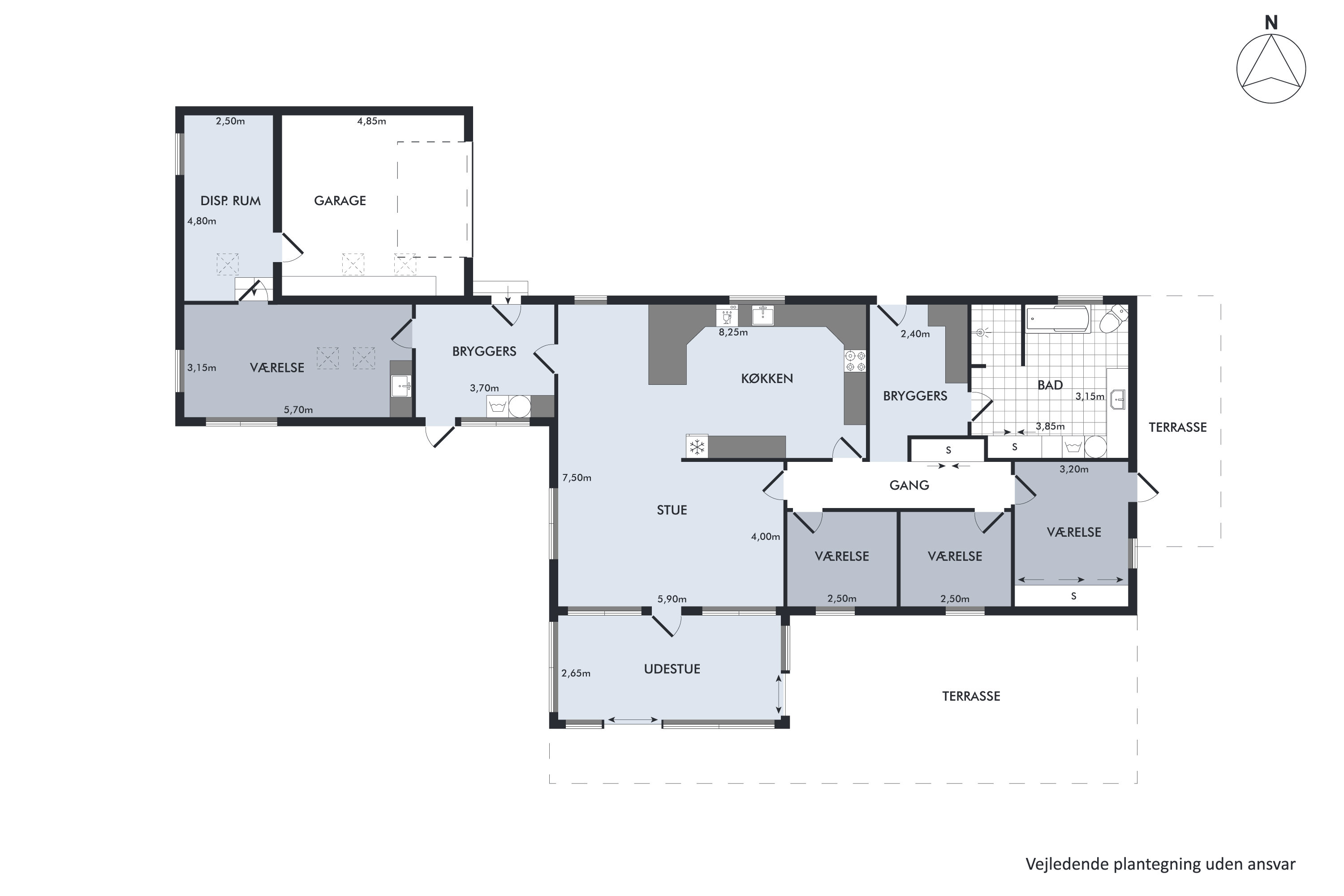 Plantegninger billede af Sejetvej 9 og 11, Skjold, 7130 Juelsminde