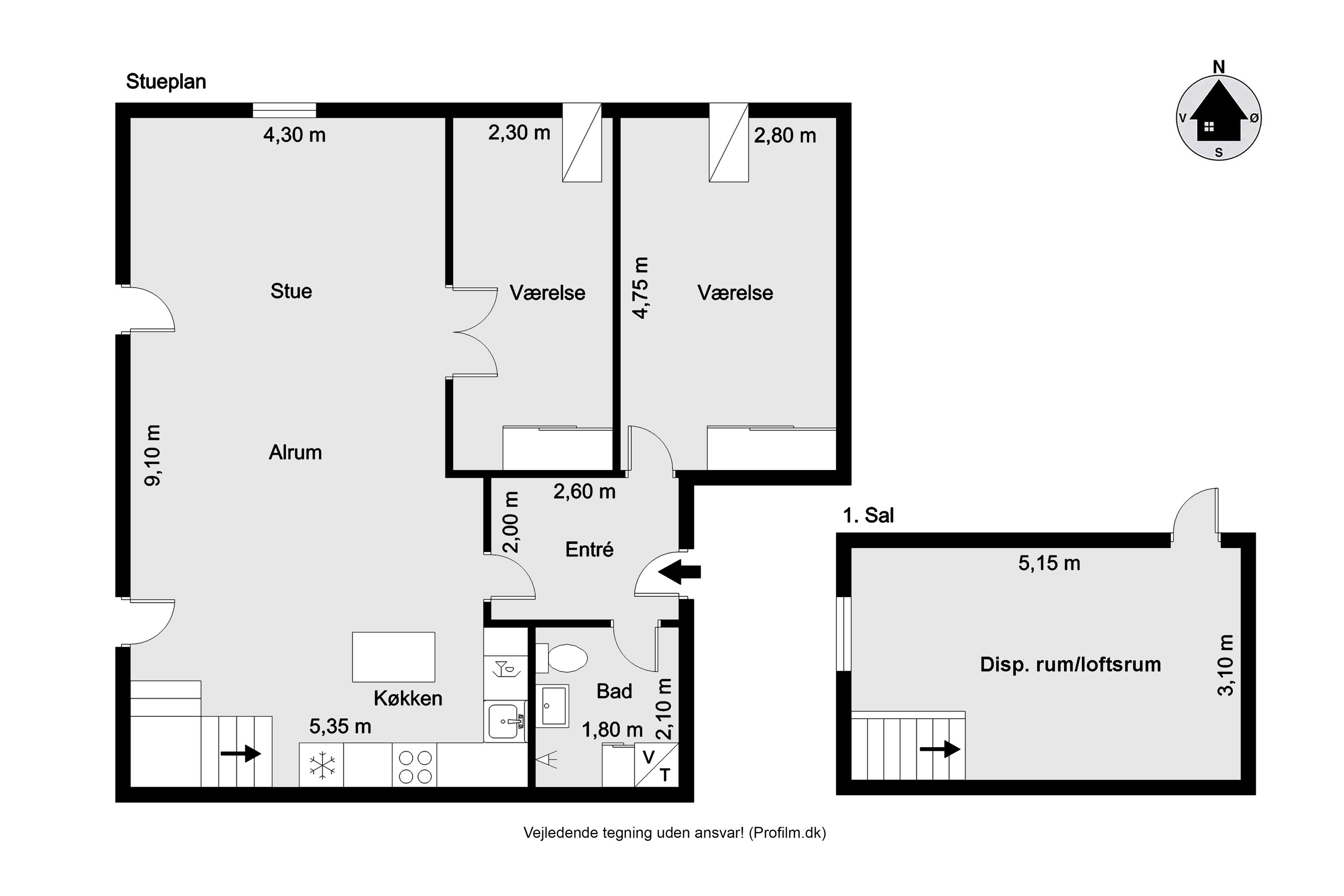 Plantegninger billede af Kirkepladsen 8, 2. mf., 7500 Holstebro
