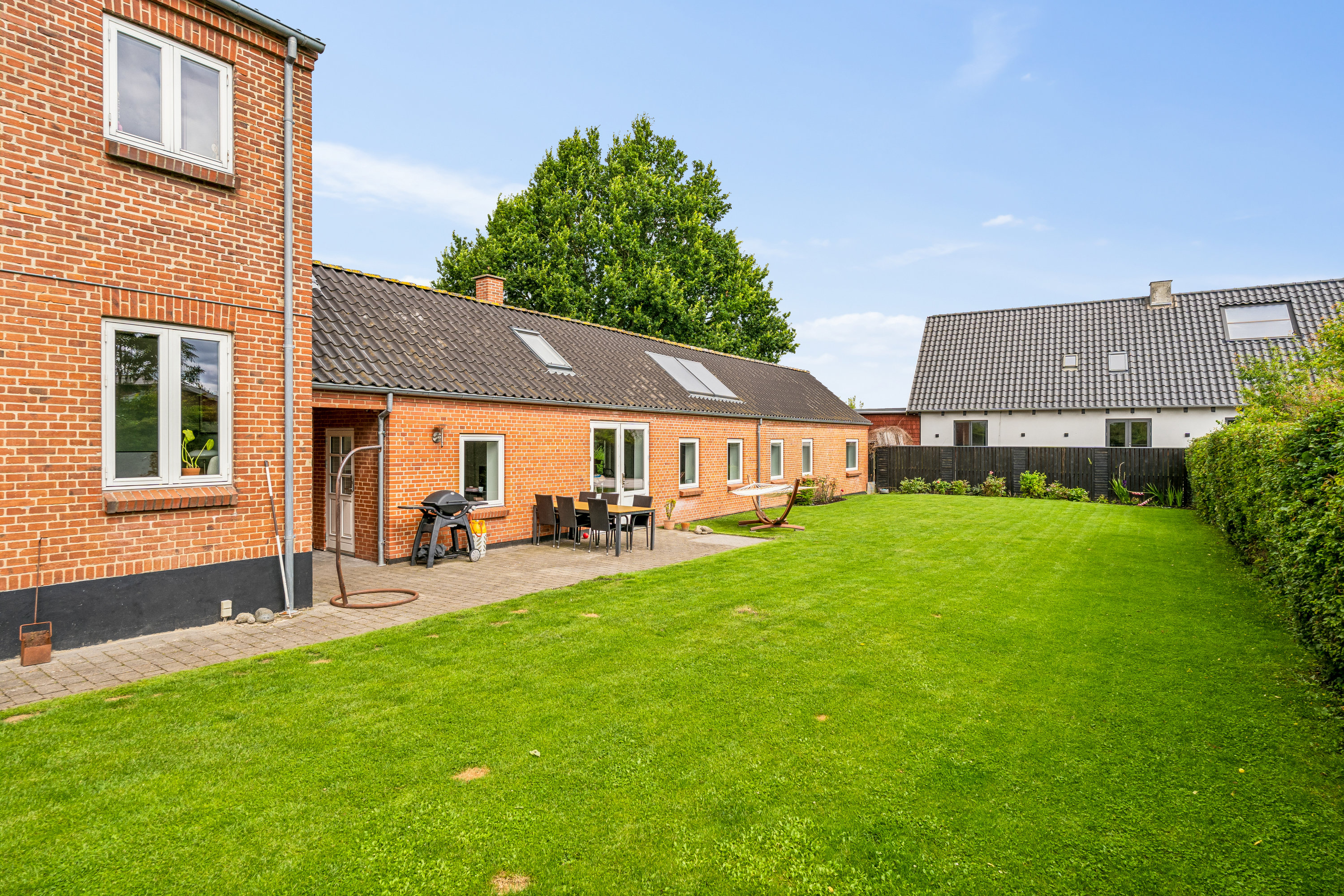 Fremhævet ejendommen fra haven  billede i fuldskærmstilstand. Billede af Darlingsvej 7, Bækkelund, 8700 Horsens