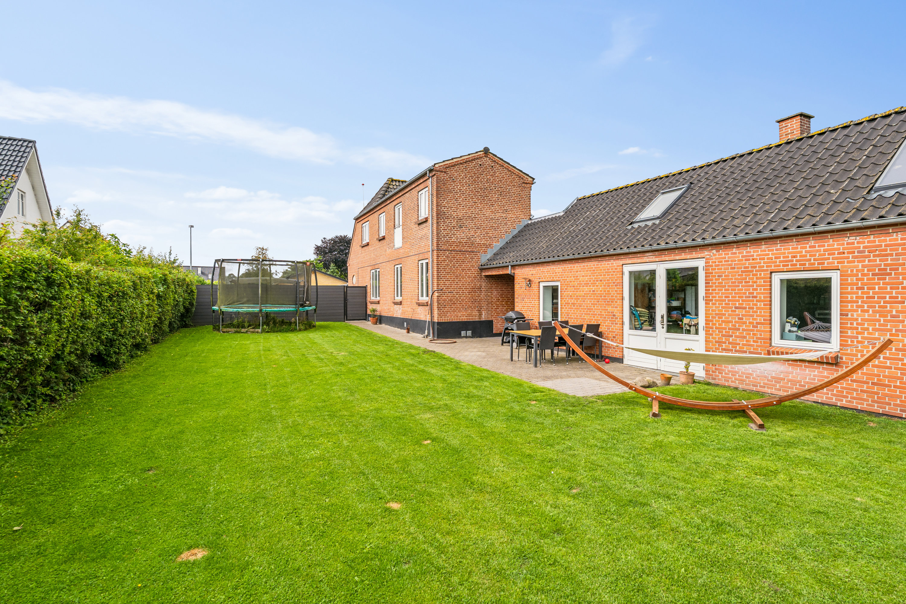 Fremhævet ejendommen fra haven  billede i fuldskærmstilstand. Billede af Darlingsvej 7, Bækkelund, 8700 Horsens