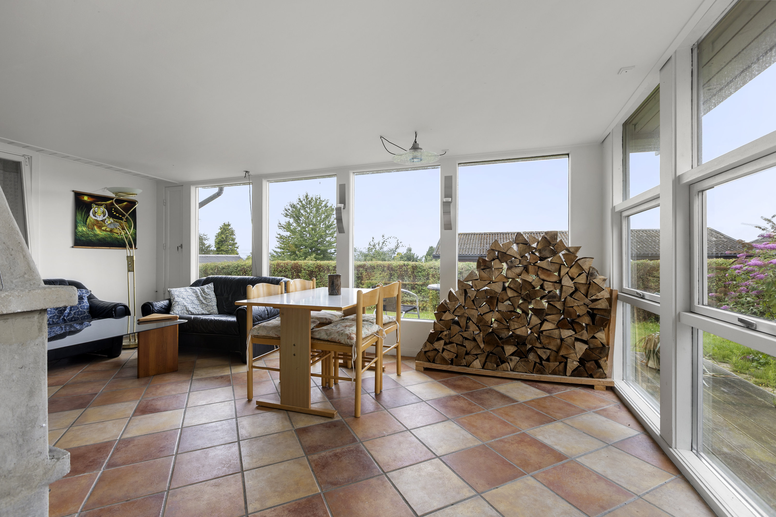 Fremhævet udestue billede i fuldskærmstilstand. Billede af Fyrvænget 28, Vellerup, 4050 Skibby