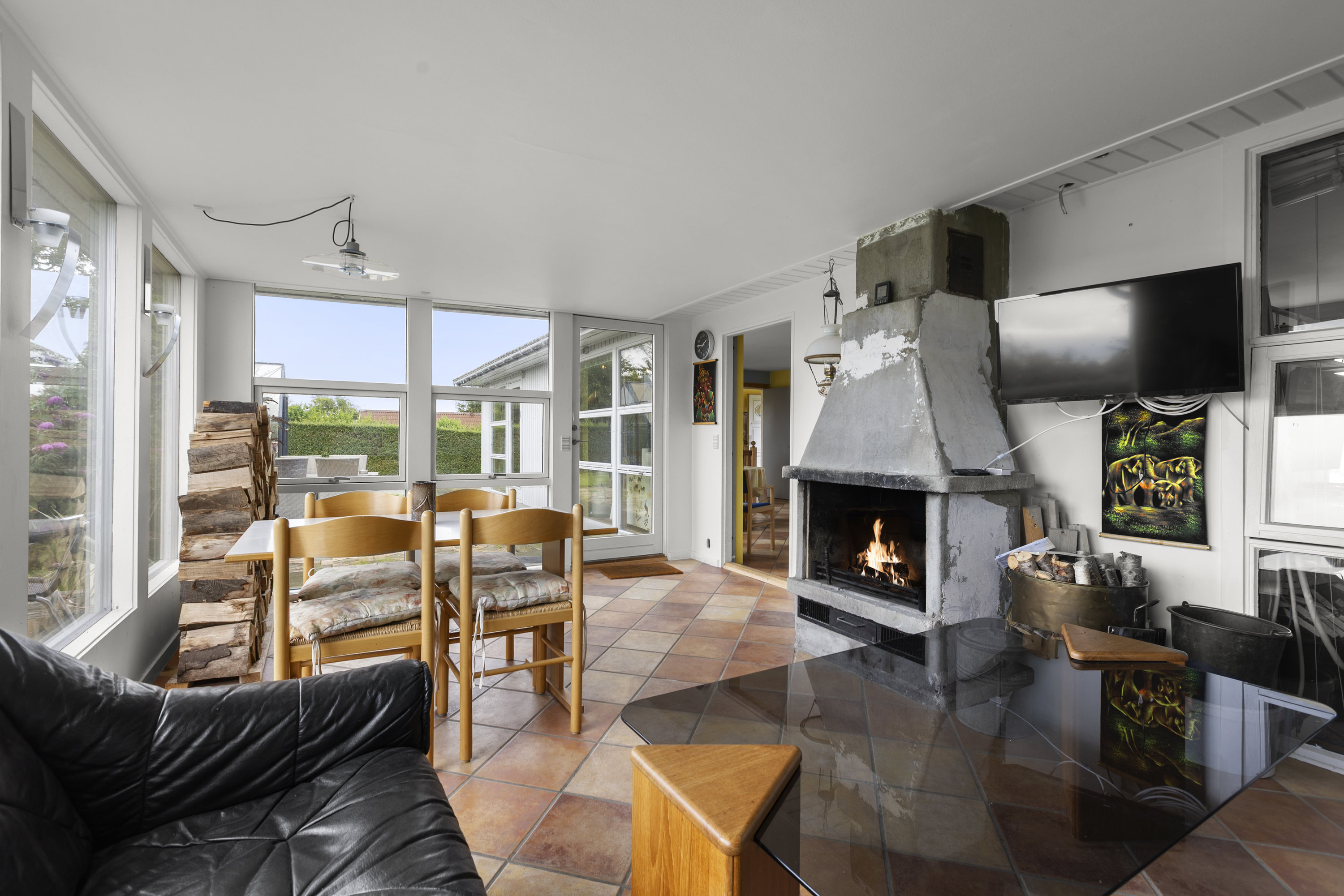 Fremhævet udestue billede i fuldskærmstilstand. Billede af Fyrvænget 28, Vellerup, 4050 Skibby