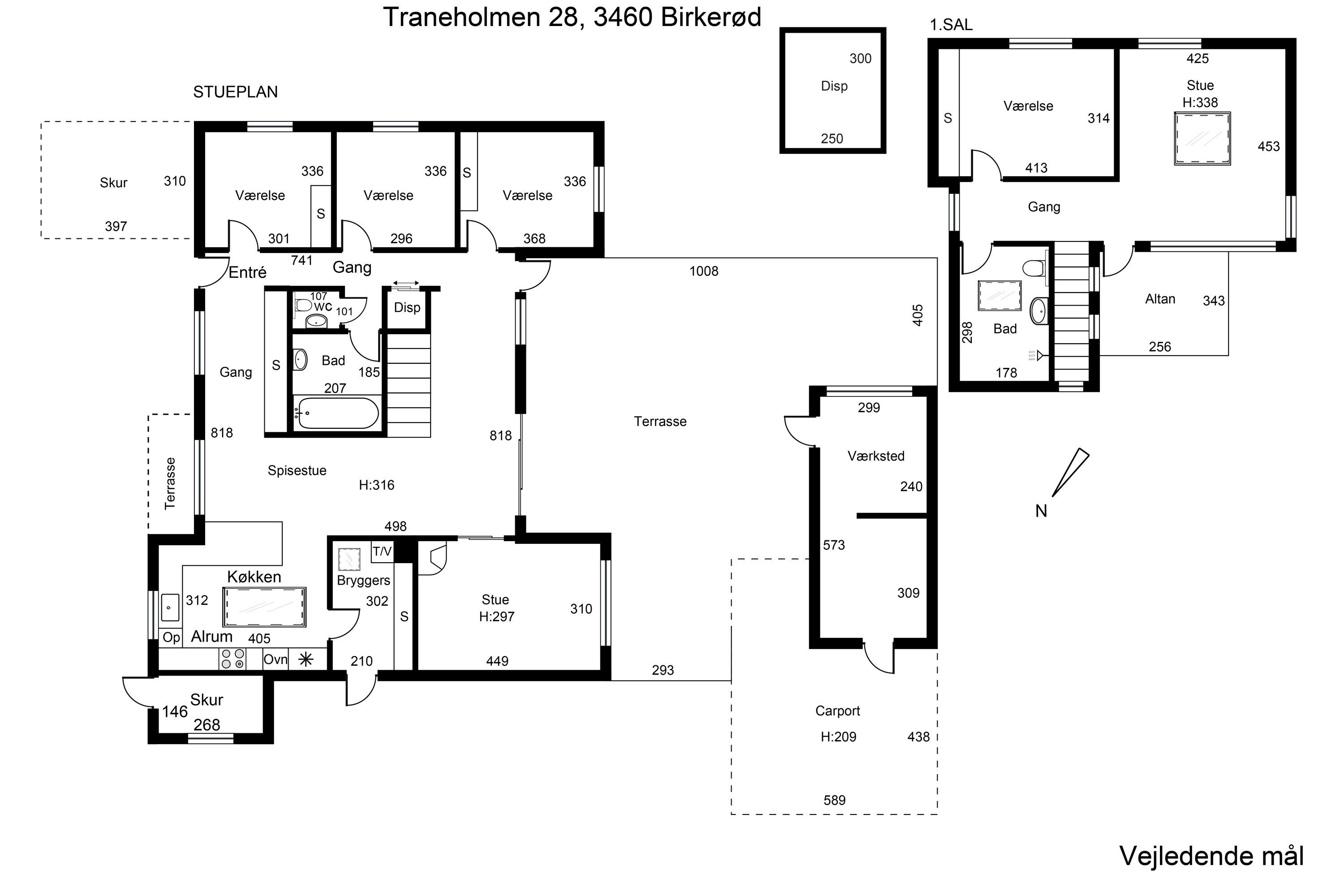 Plantegninger billede af Traneholmen 28, 3460 Birkerød