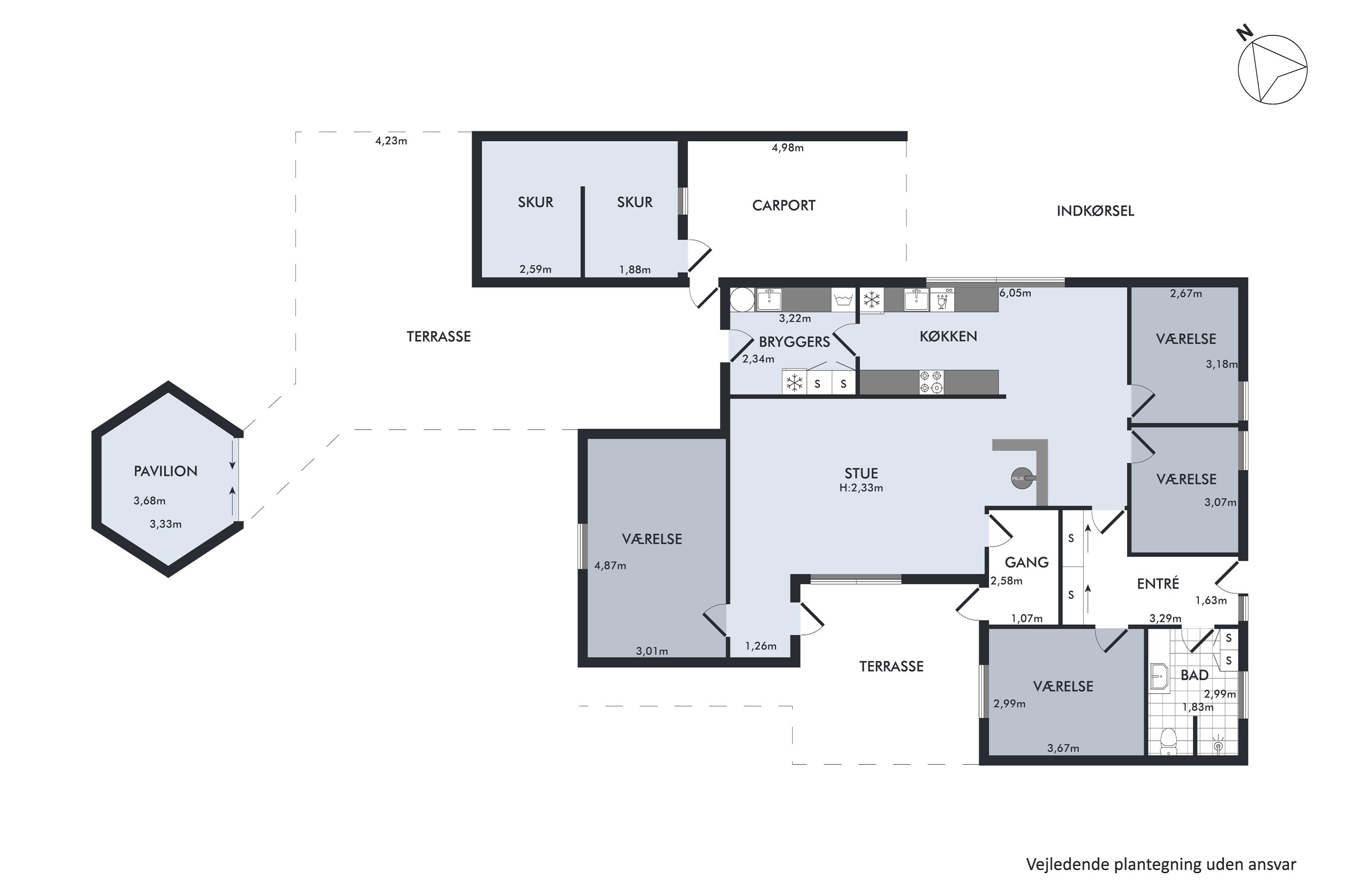 Plantegninger billede af Tornbjerg 80, 8732 Hovedgård