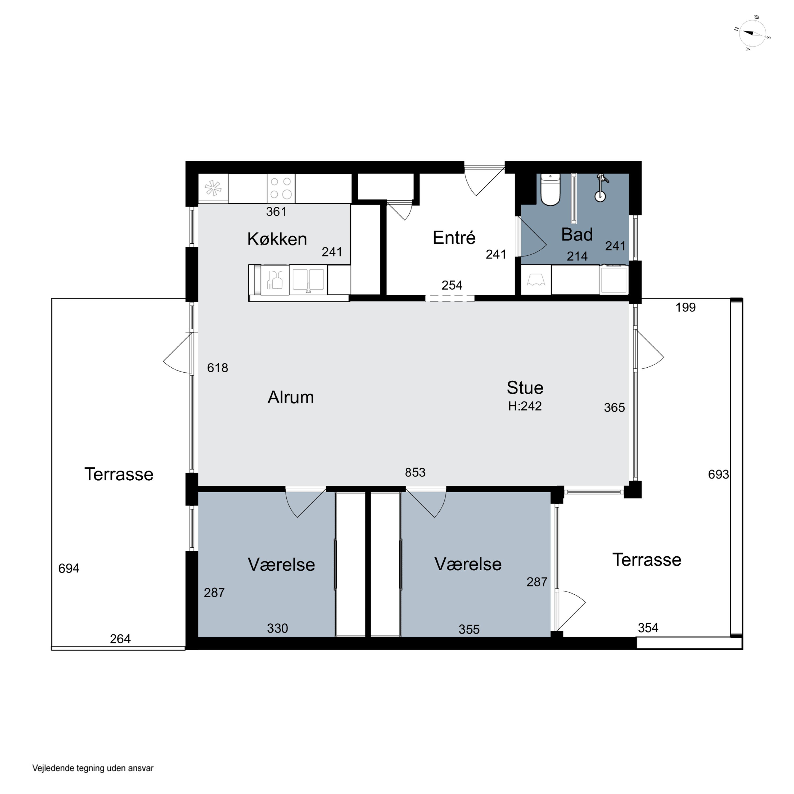 Plantegninger billede af Ørbækgårds Alle 903, st.. th., 2970 Hørsholm