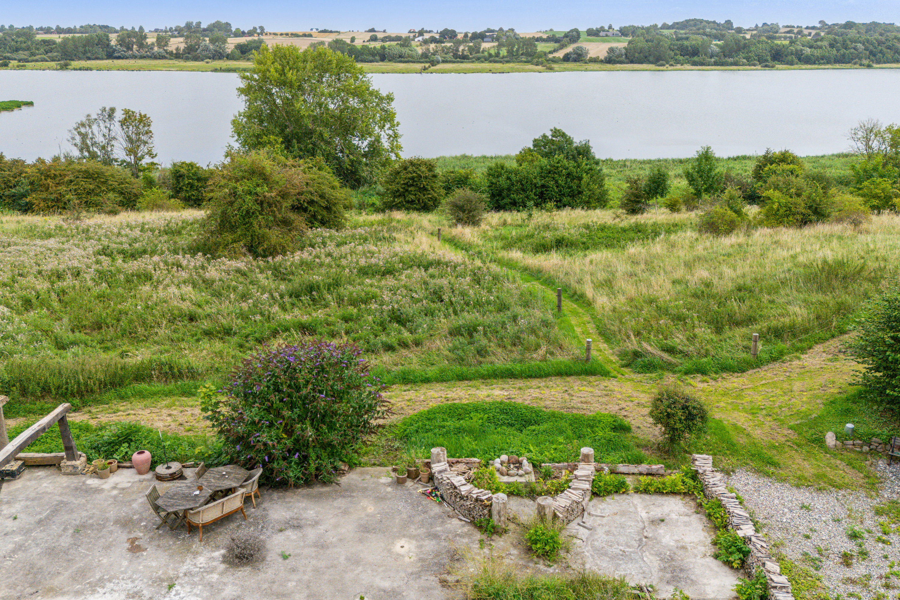 Fremhævet luftfoto billede i fuldskærmstilstand. Billede af Lebymarksvej 8, 5985 Søby Ærø