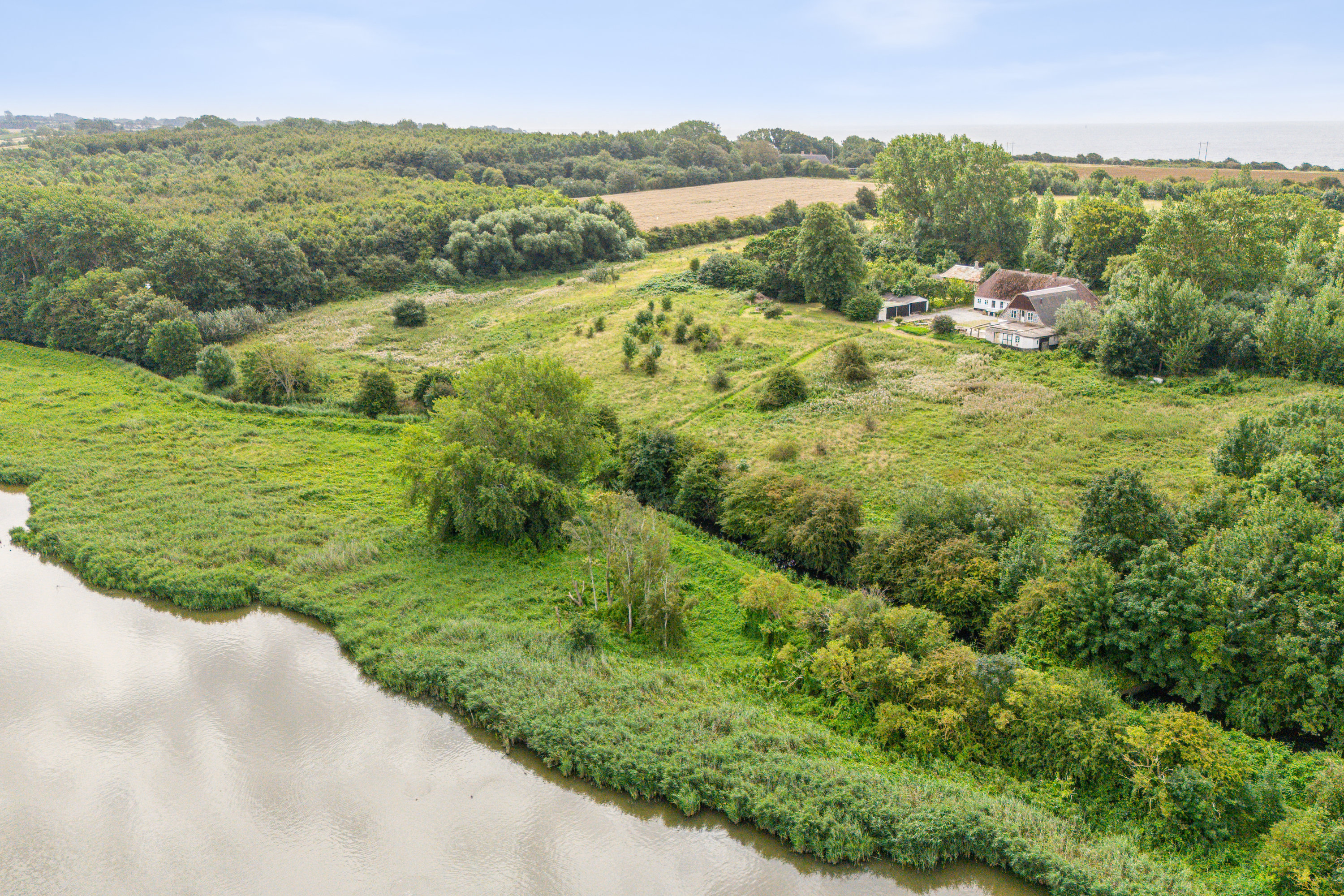 Fremhævet luftfoto billede i fuldskærmstilstand. Billede af Lebymarksvej 8, 5985 Søby Ærø